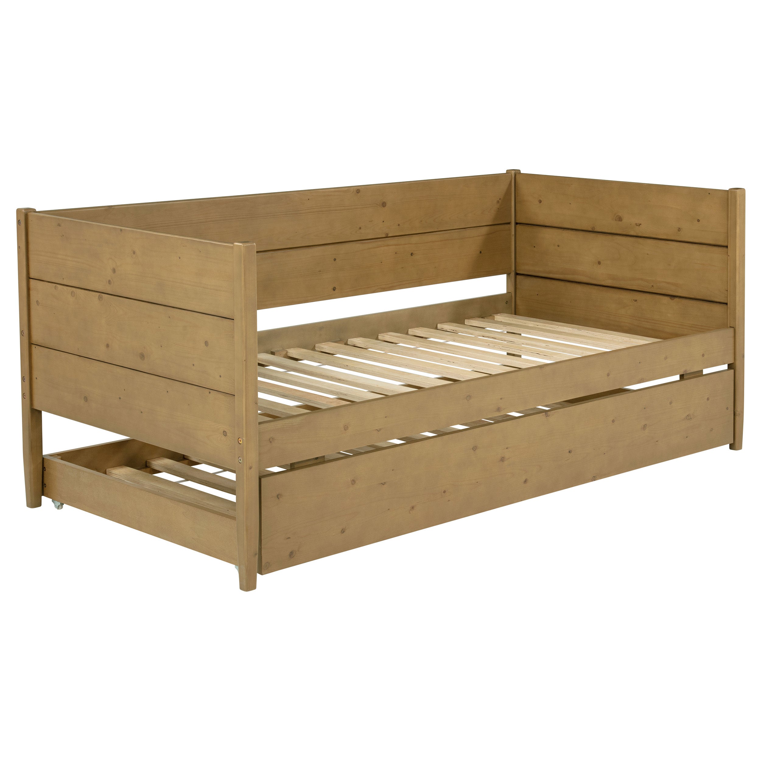 Calinda Wood  Daybed With Trundle Natural