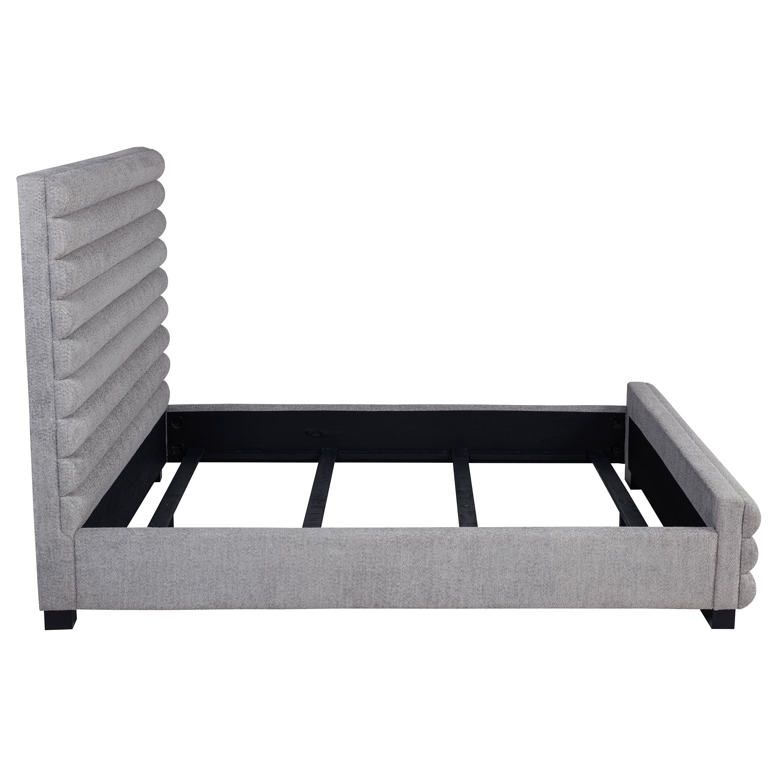 Patricia 58-inch Boucle Upholstered  Bed Grey
