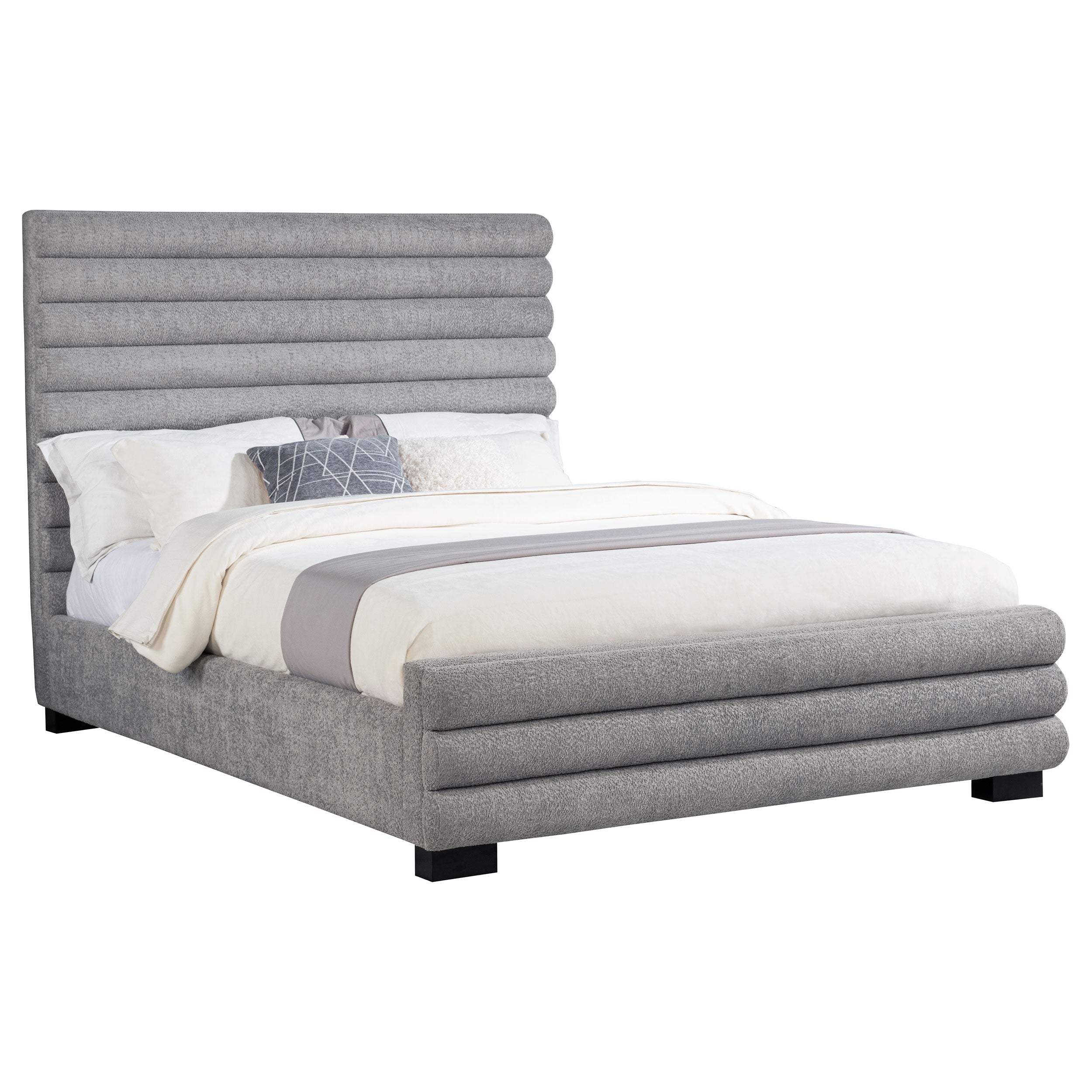Patricia 58-inch Boucle Upholstered  Bed Grey