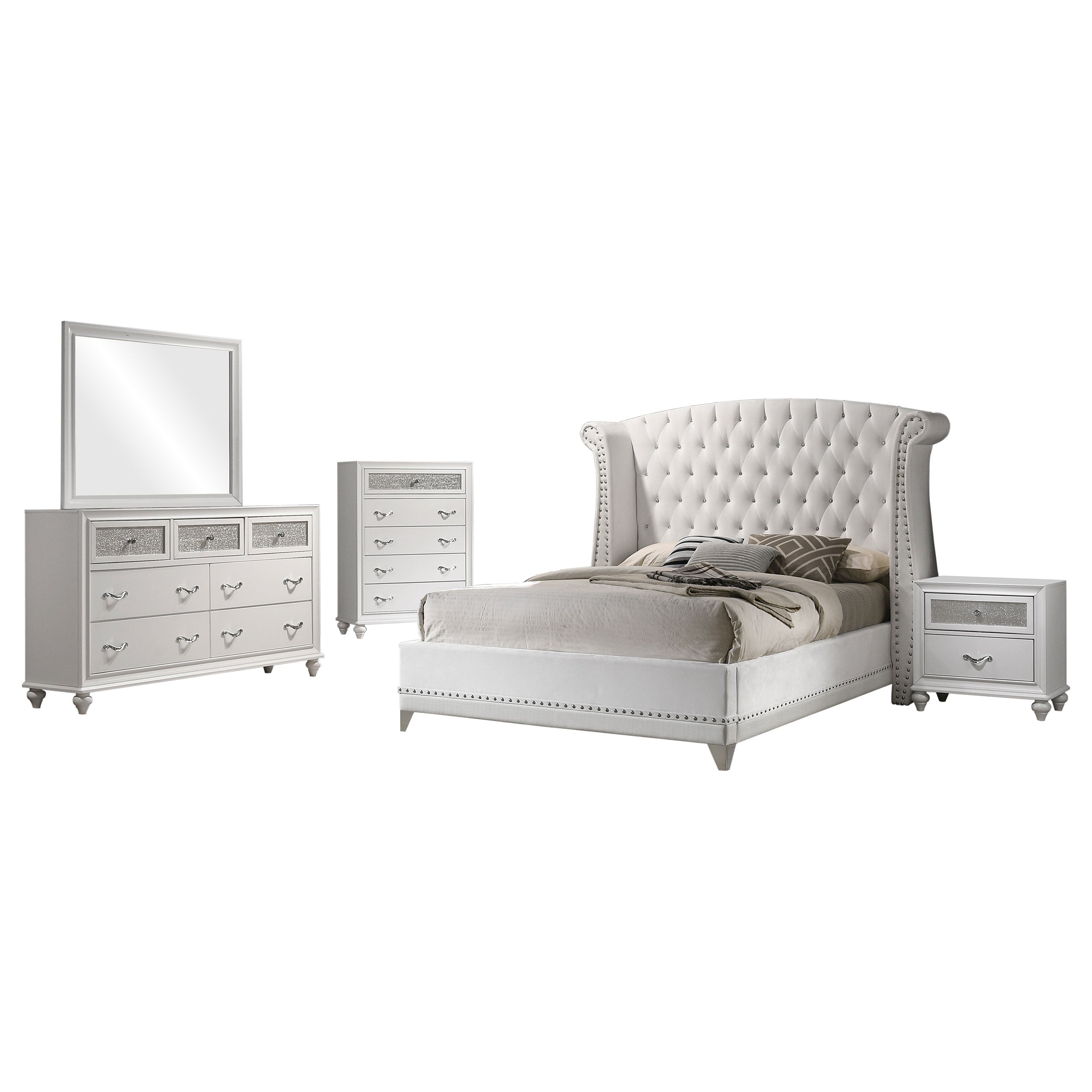 Barzini 4-piece Bedroom Set White