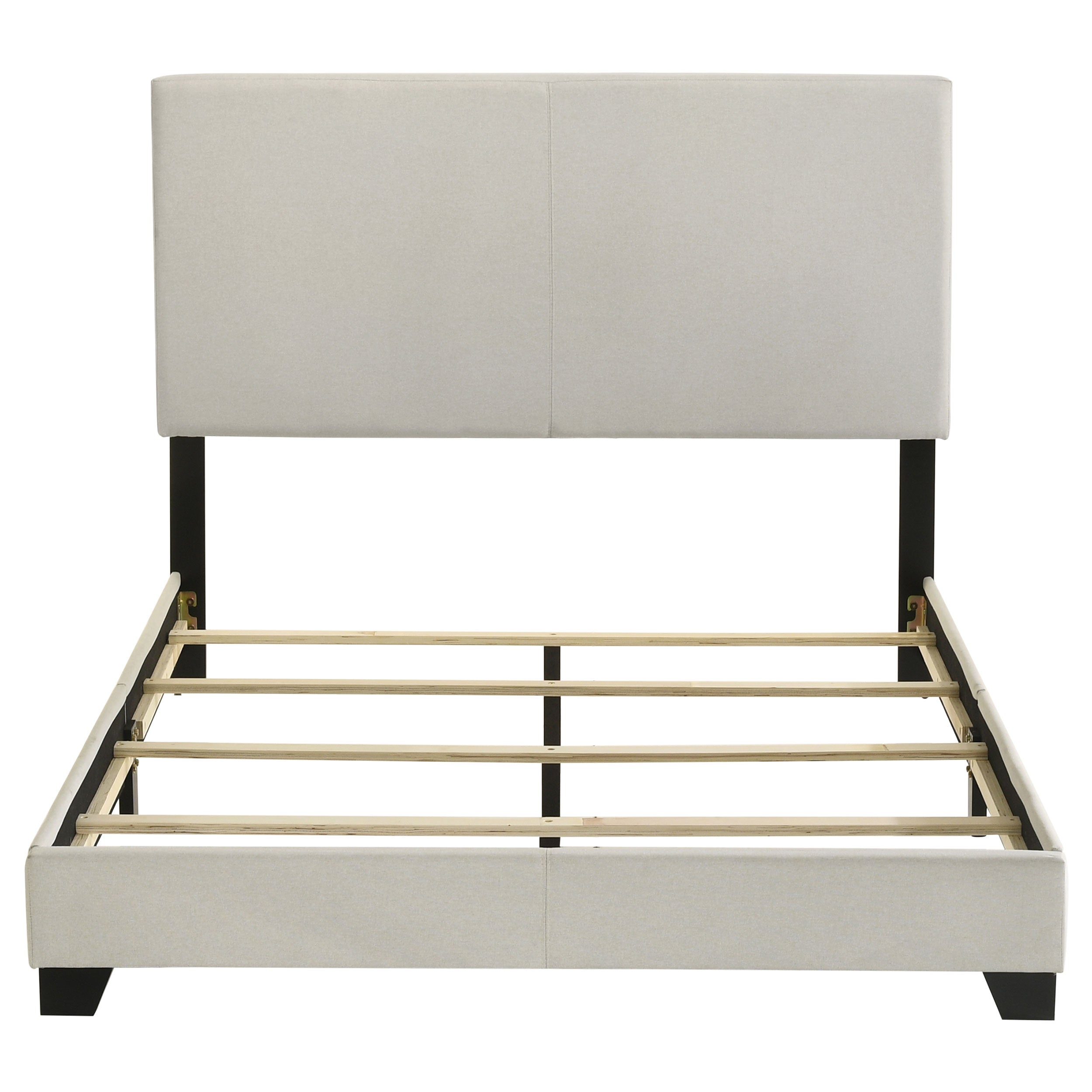 Dorian Fabric Upholstered  Panel Bed Cream