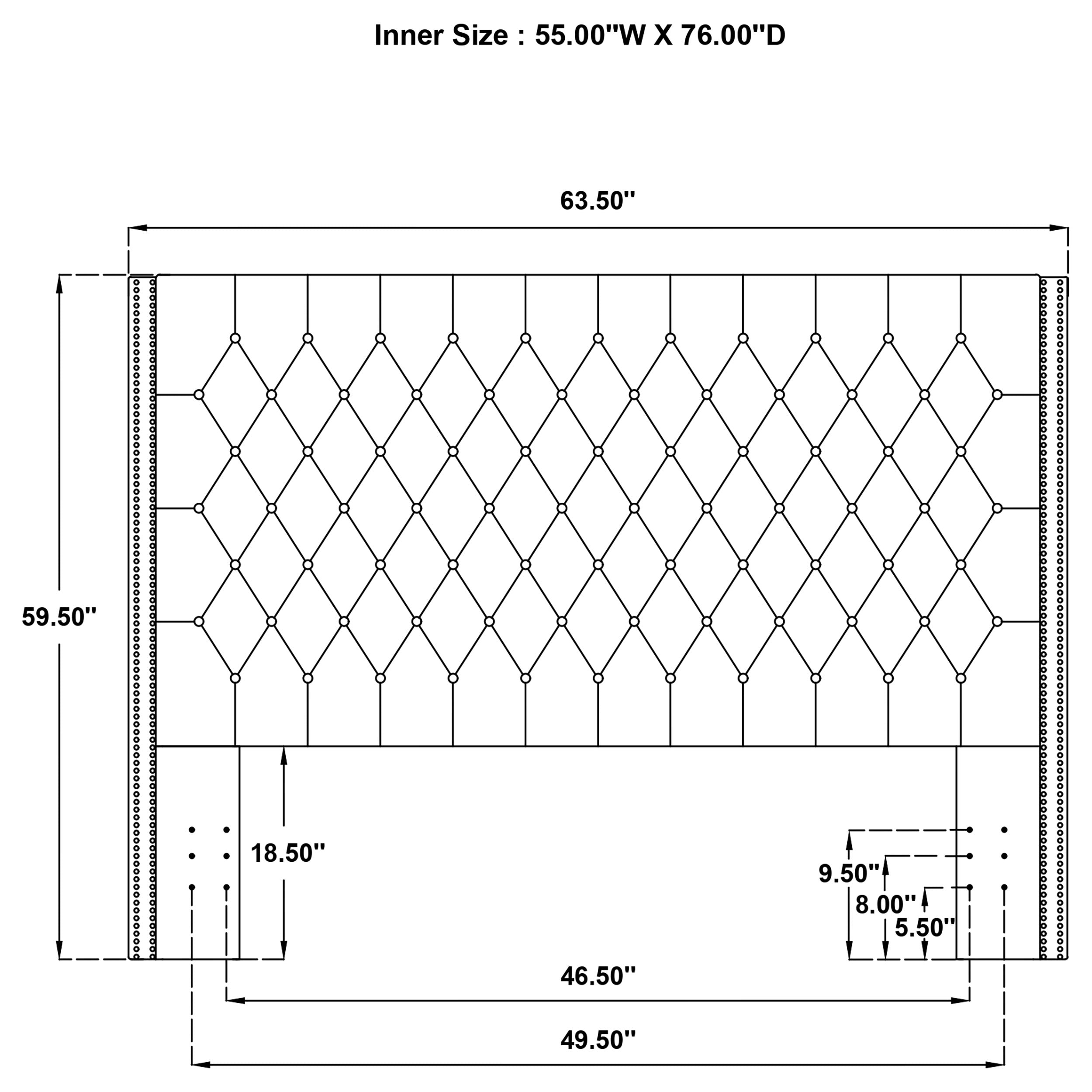 Bancroft Upholstered California King Wingback Headboard Grey