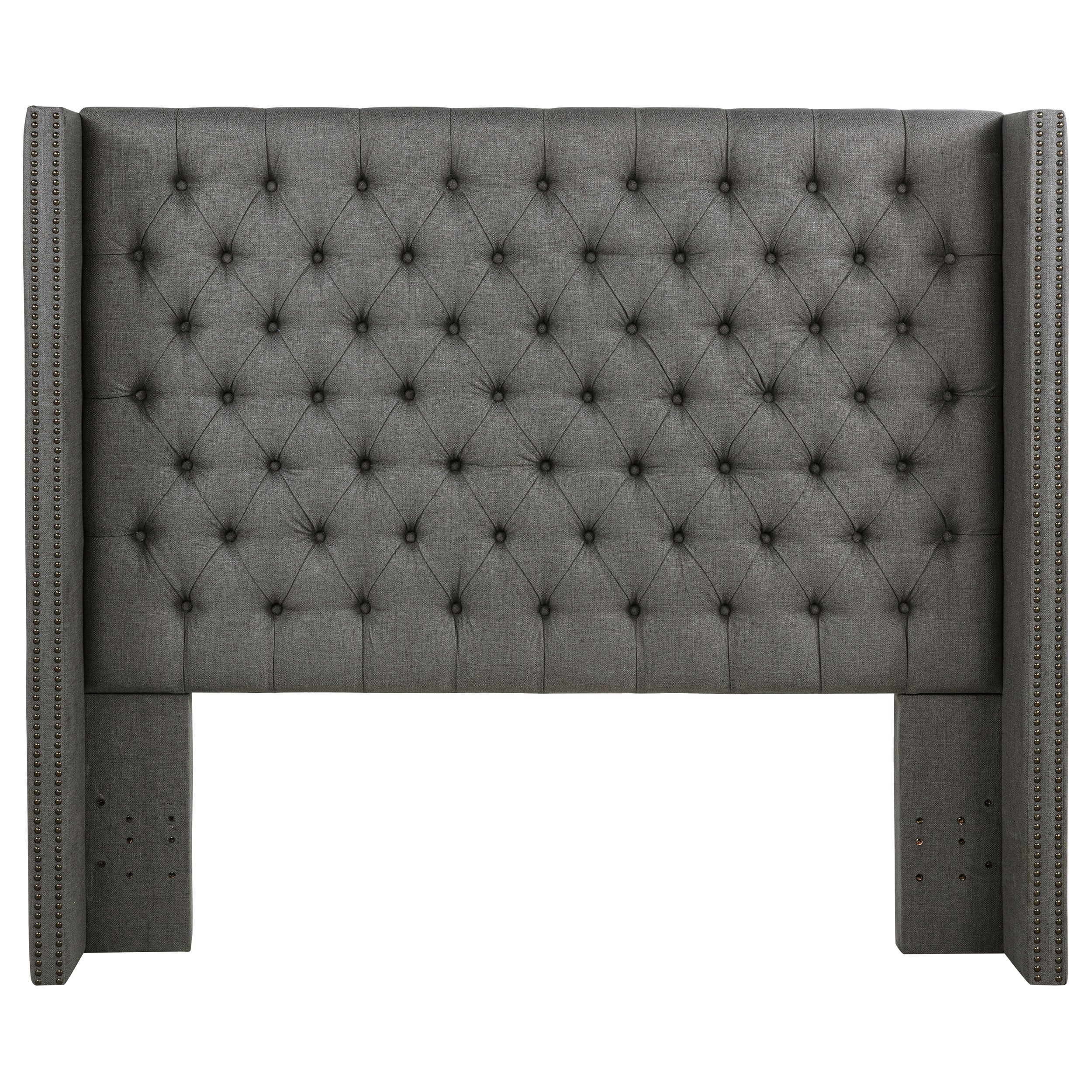Bancroft Upholstered California King Wingback Headboard Grey