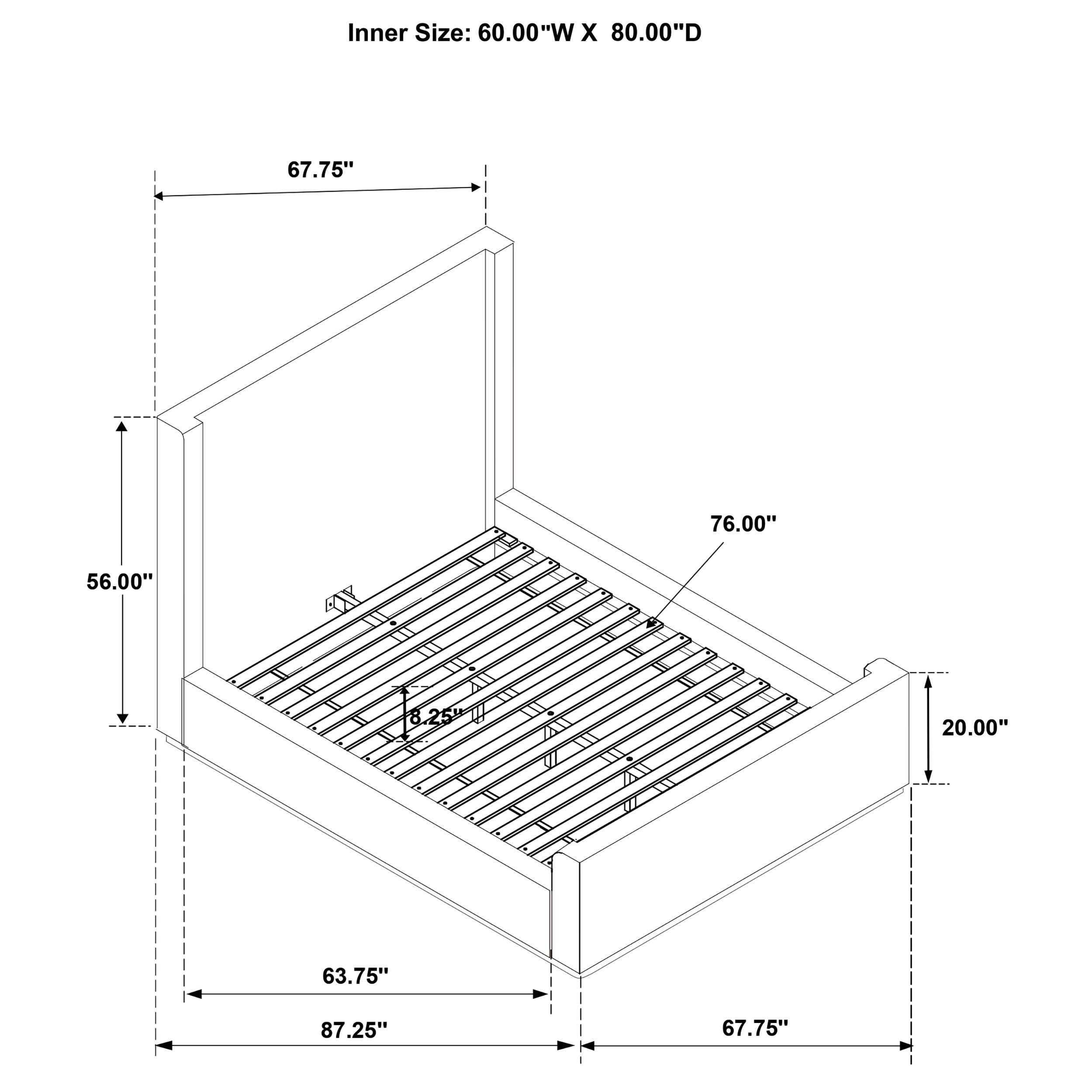 Nala Upholstered Sleigh Bed Cream