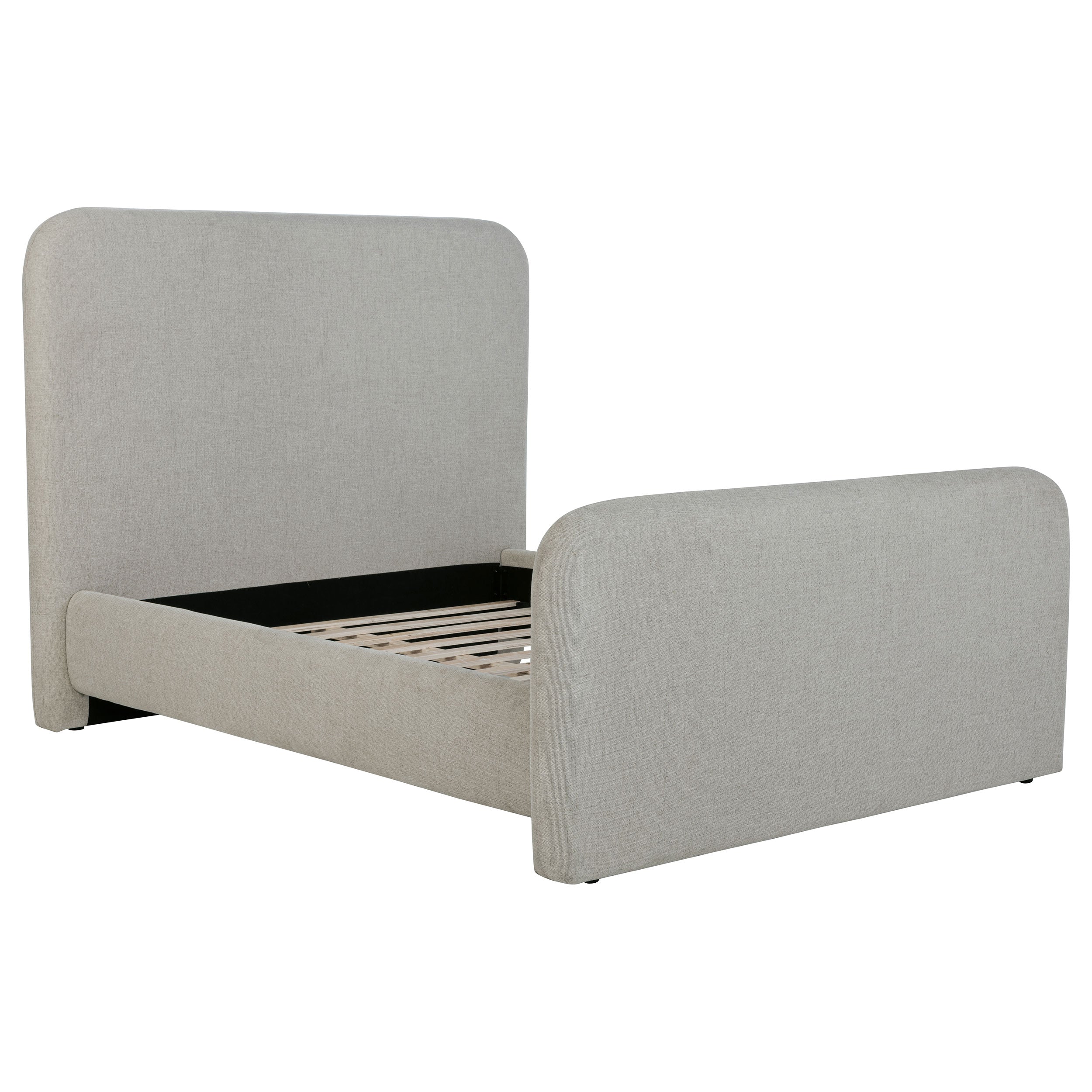 Wren Upholstered  Panel Bed Grey