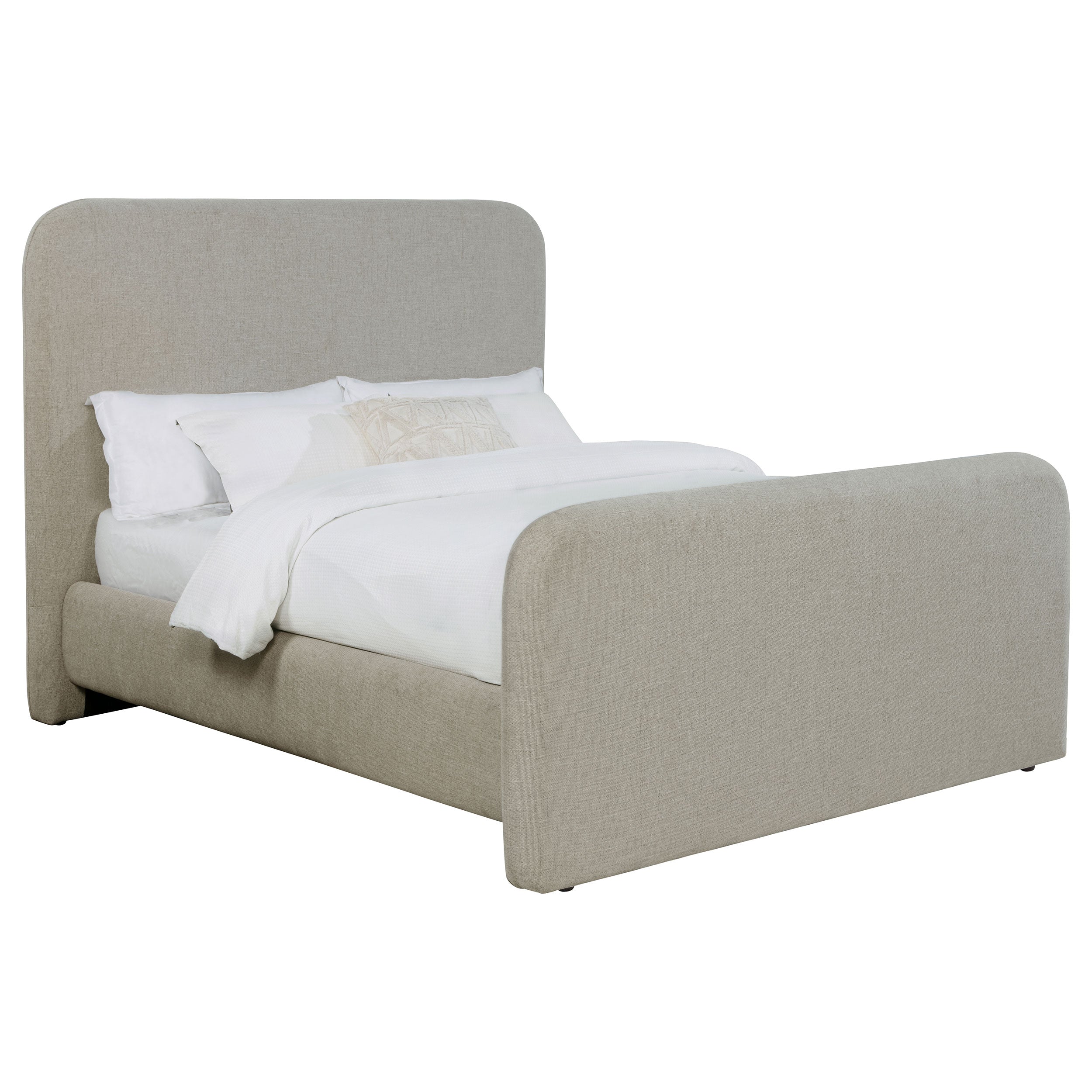 Wren Upholstered  Panel Bed Grey