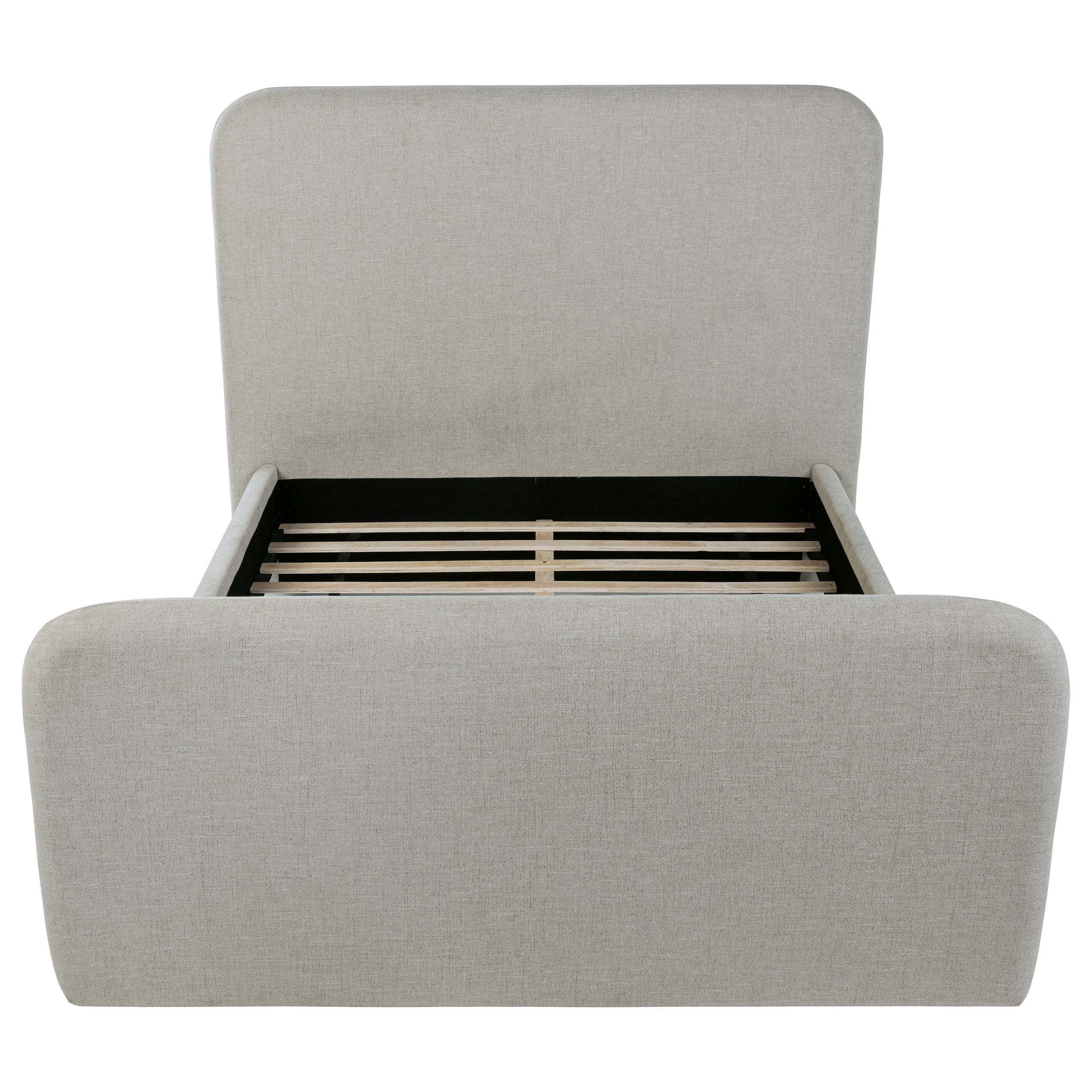 Wren Upholstered  Panel Bed Grey