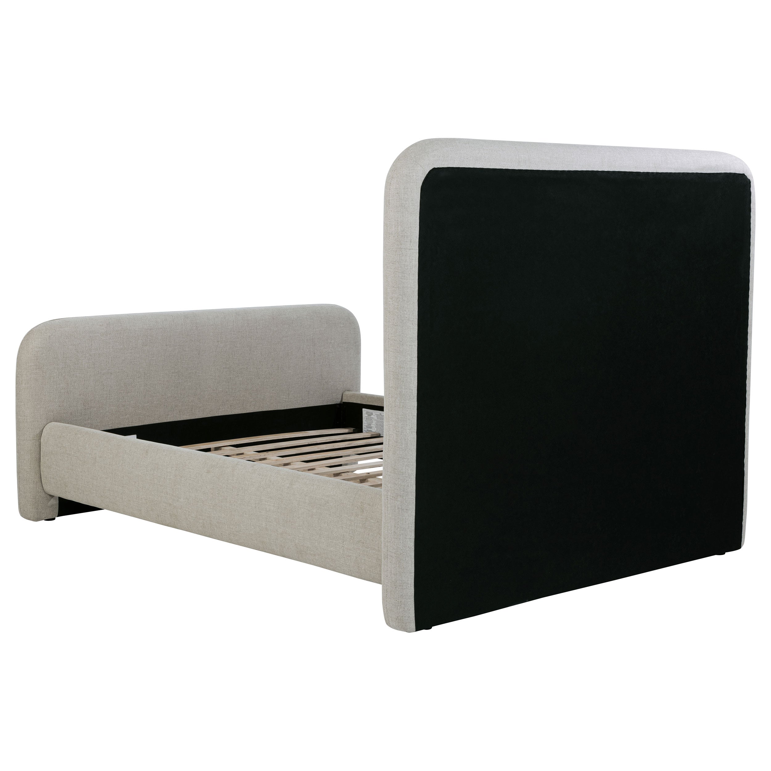 Wren Upholstered  Panel Bed Grey