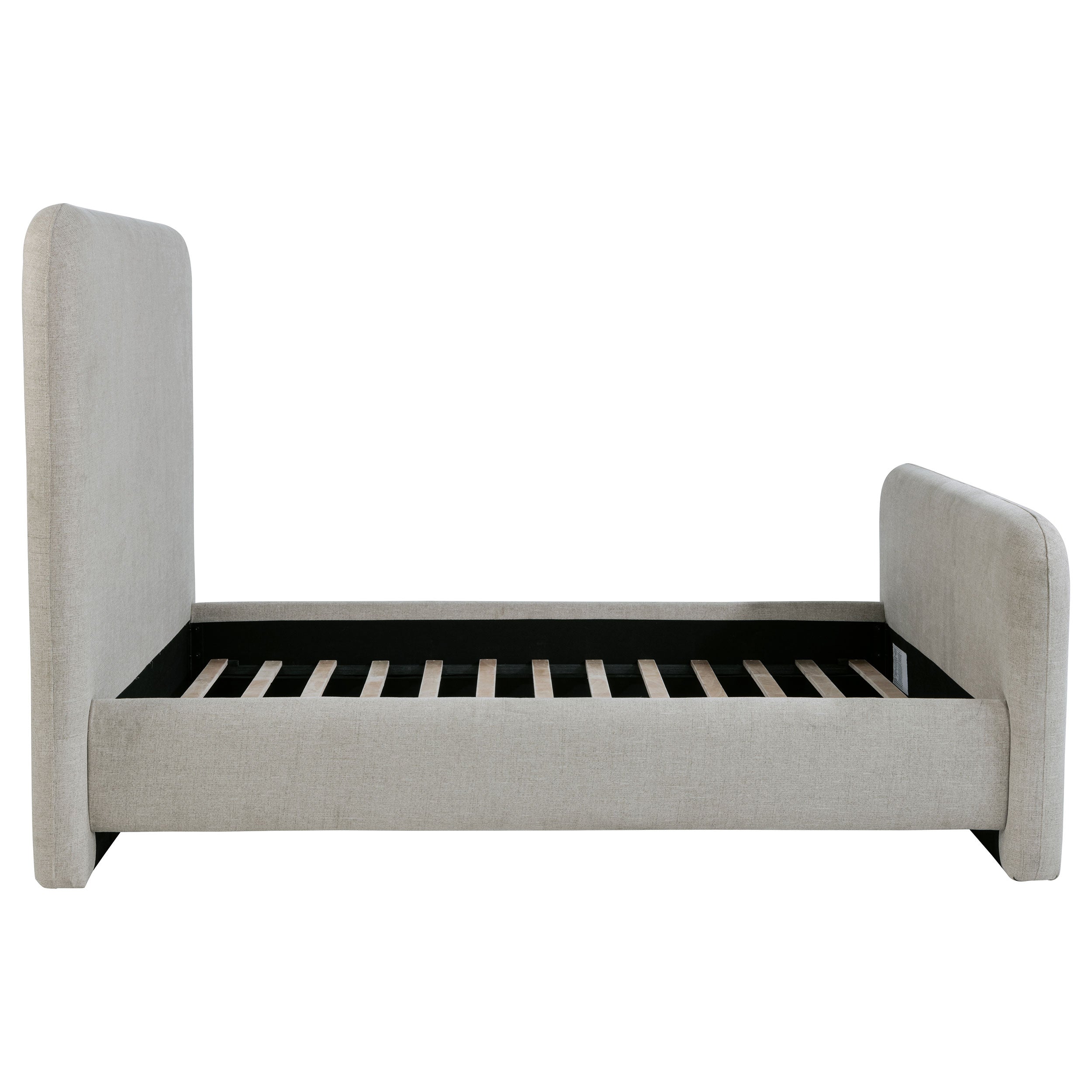 Wren Upholstered  Panel Bed Grey