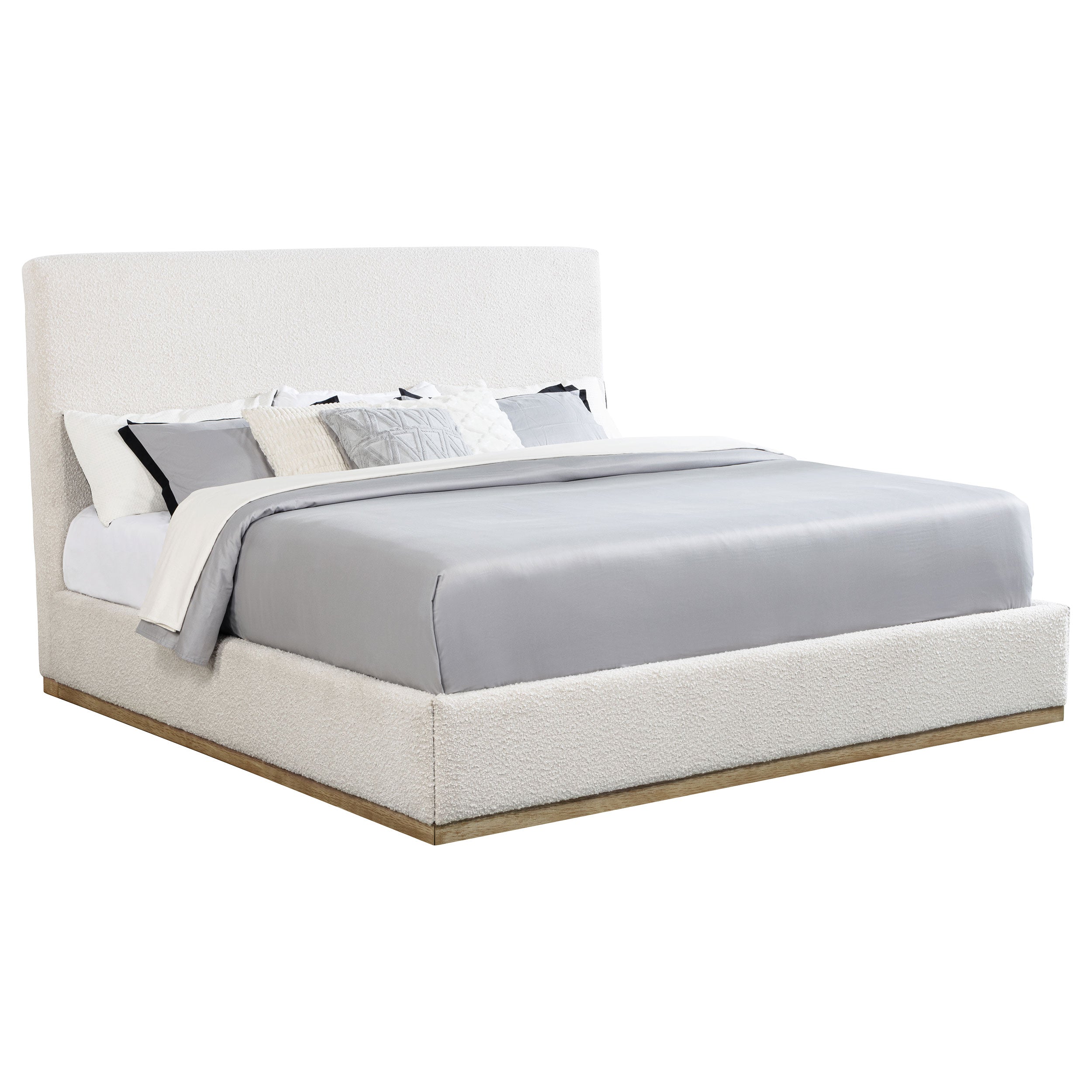 Knox Upholstered  Panel Bed Cream