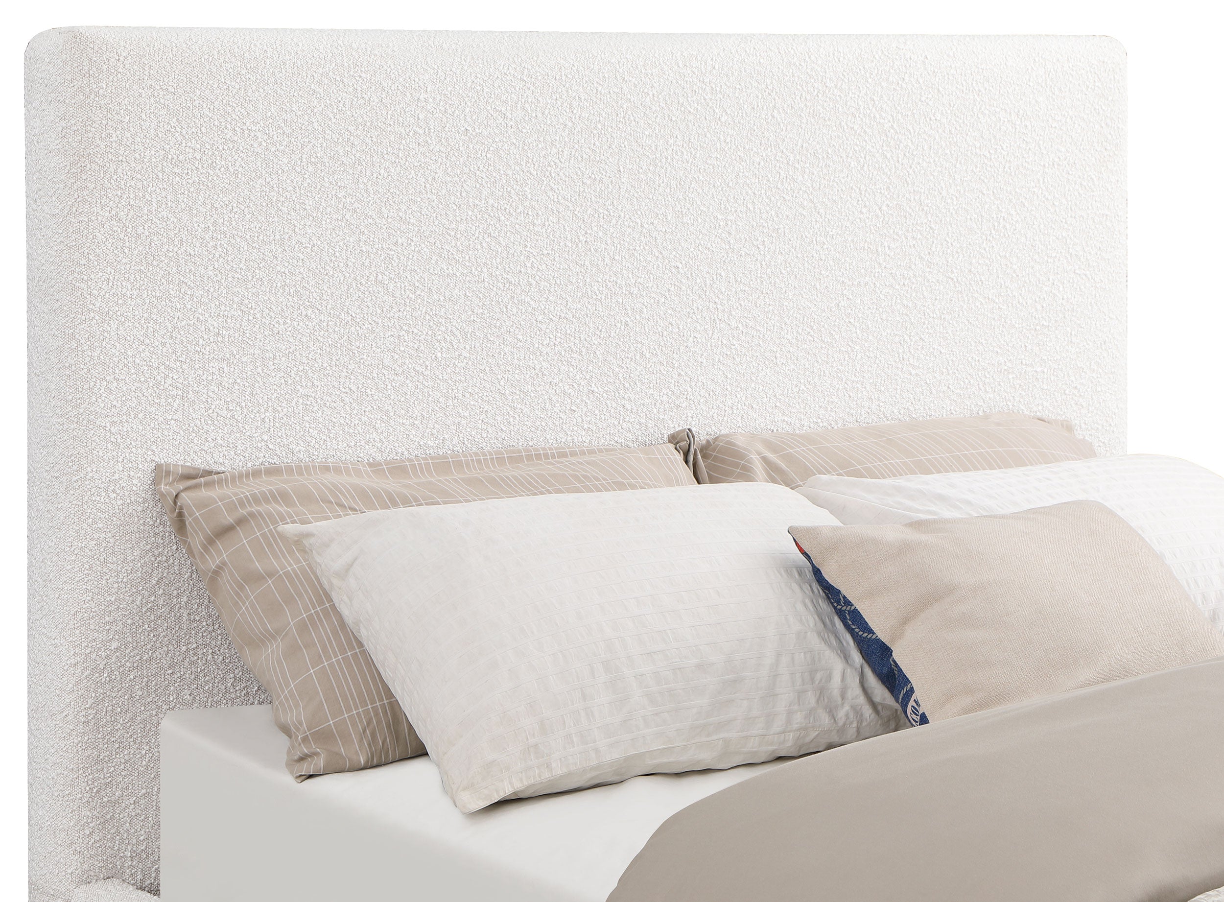 Knox Upholstered  Panel Bed Cream