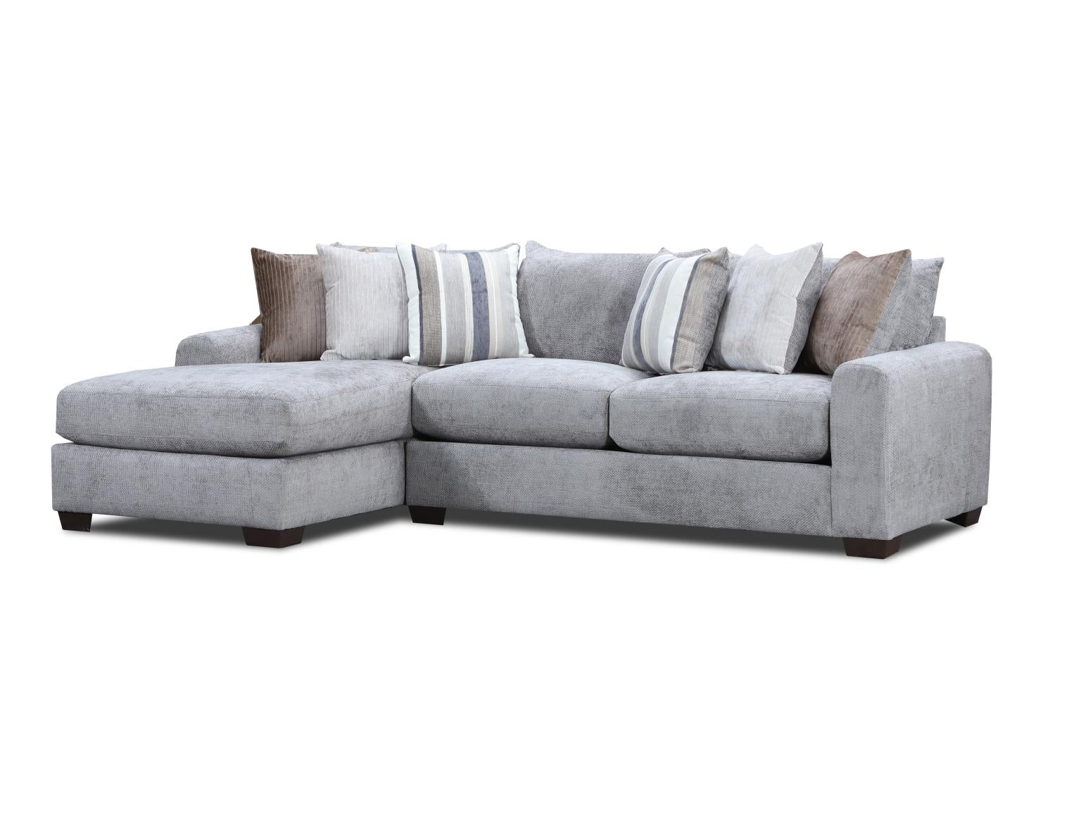 Dahlia Charcoal 2pc Sectional Sofa