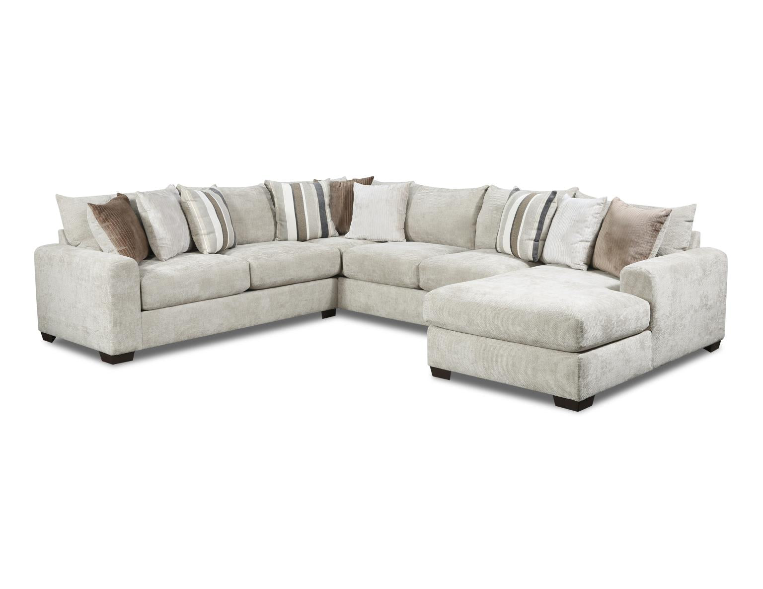 Dahlia Pebble 3pc Sectional Sofa