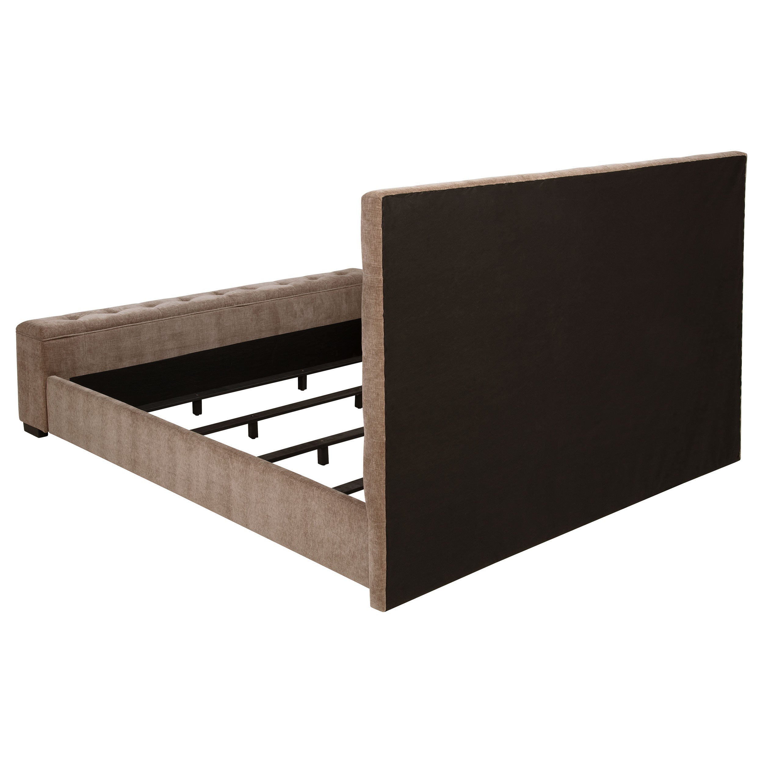 Senna Upholstered  Audio Flame Visualizer Bed Brown