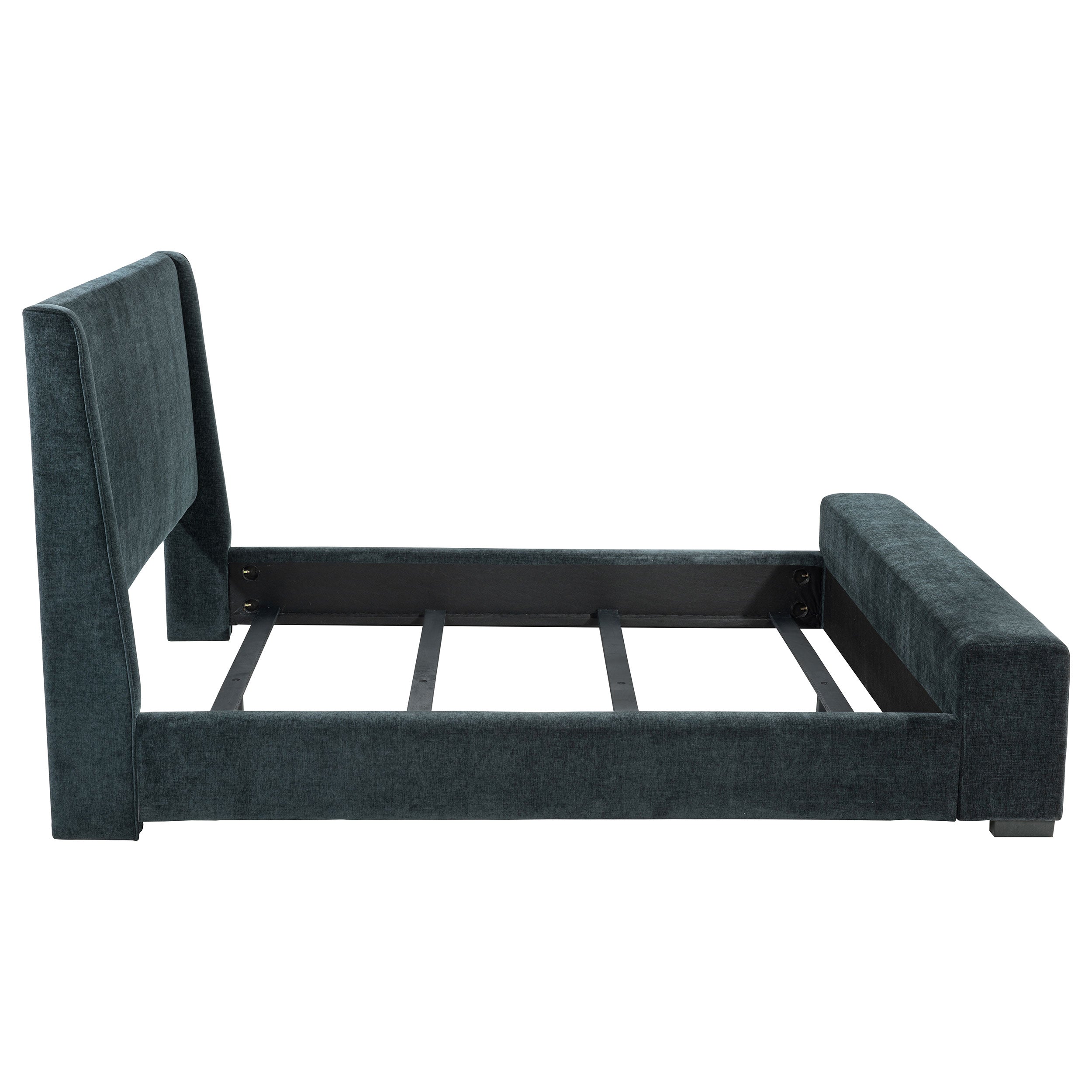 Preston Upholstered Audio Flame Visualizer Bed Blue