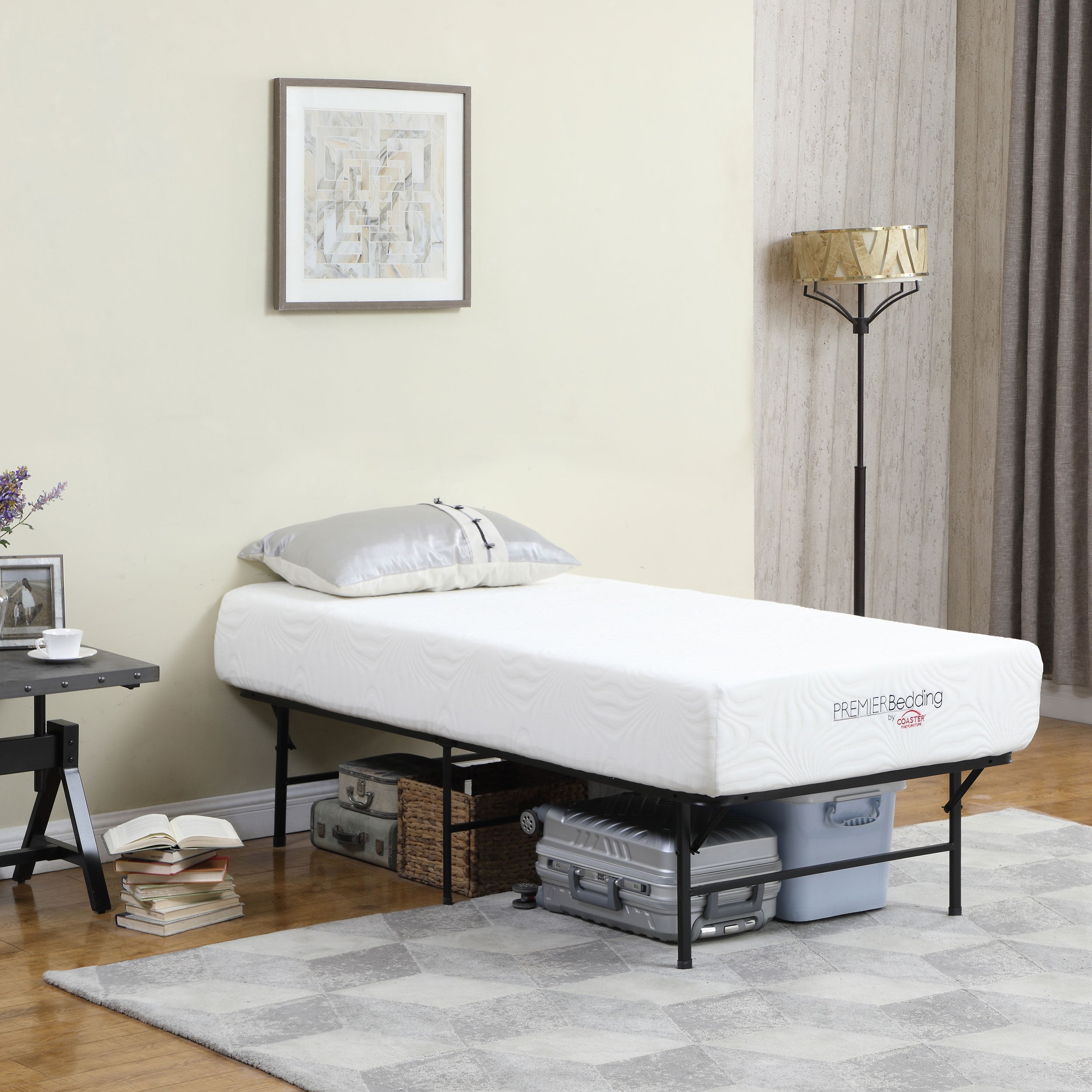 Mabel Metal Support Platform Bed Black