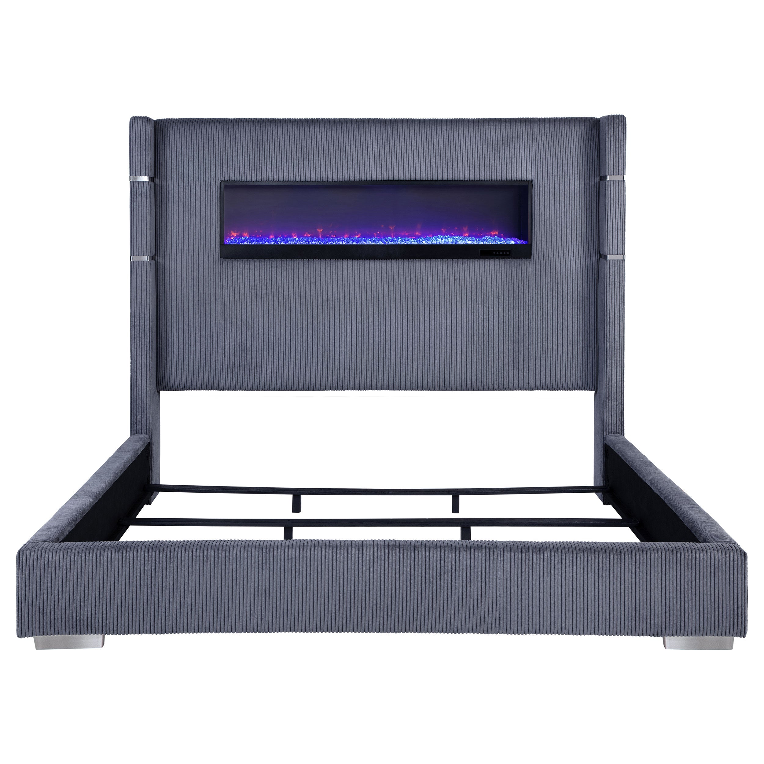 Tisdall Upholstered  Flame Visualizer Bed Black
