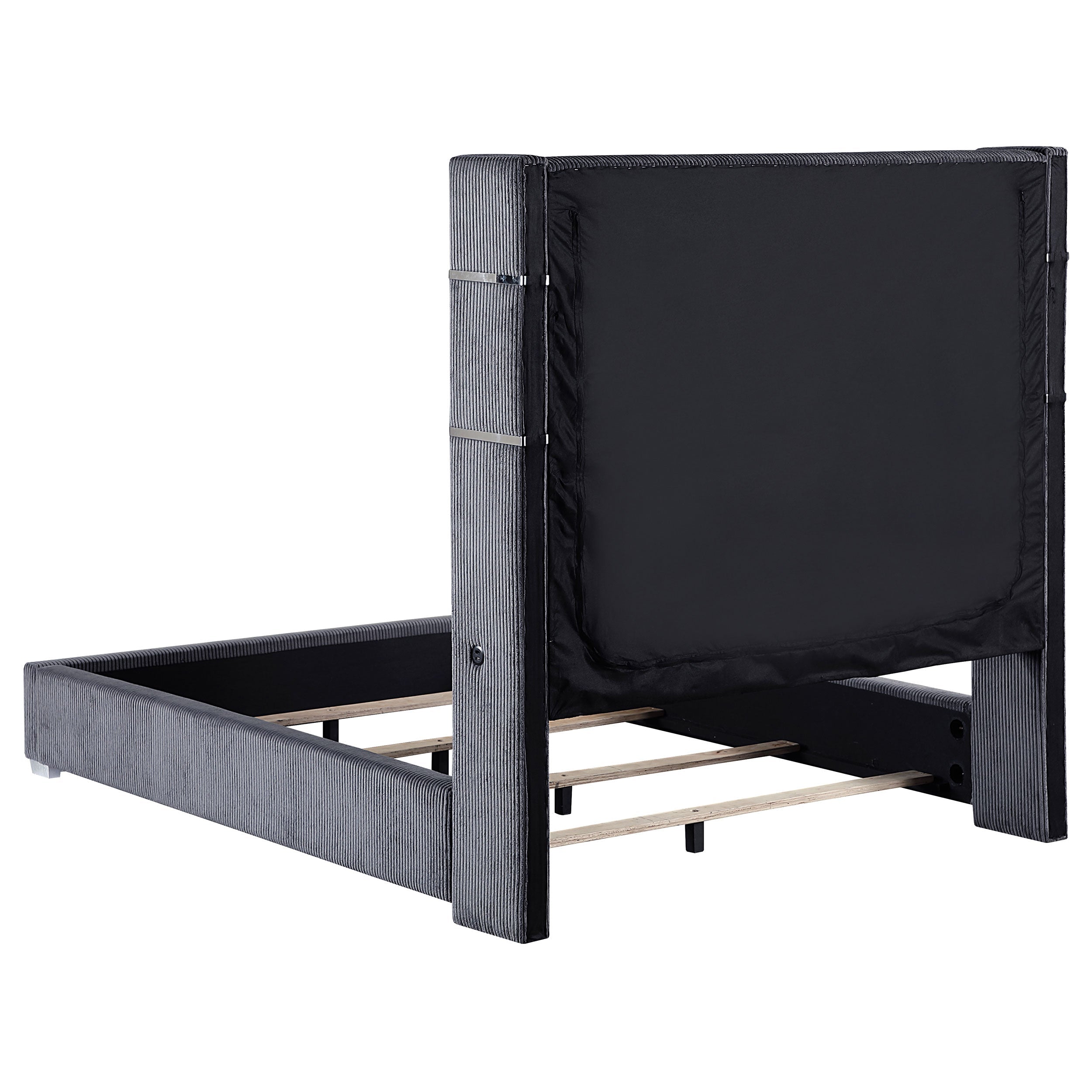 Tisdall Upholstered  Flame Visualizer Bed Black