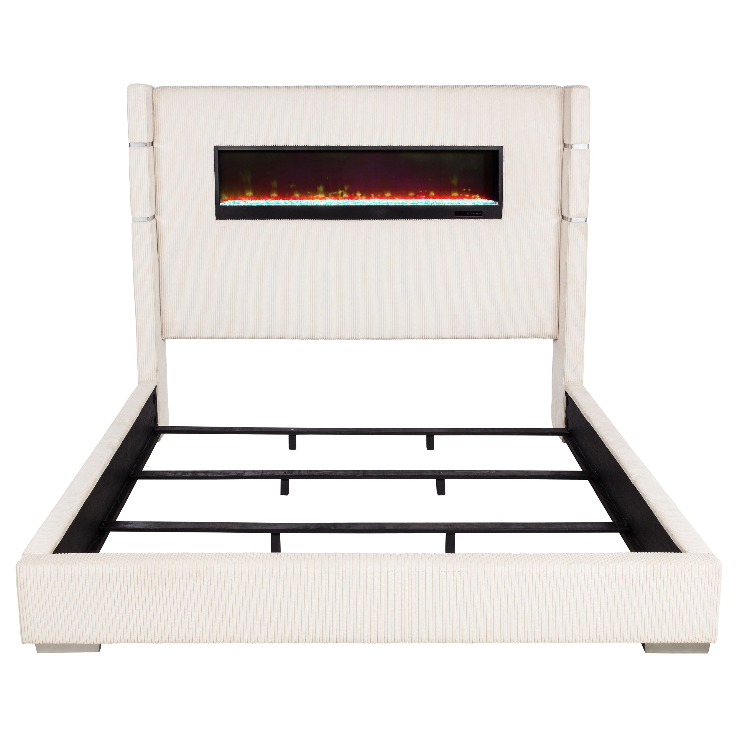 Tisdall Upholstered  Flame Visualizer Bed Black