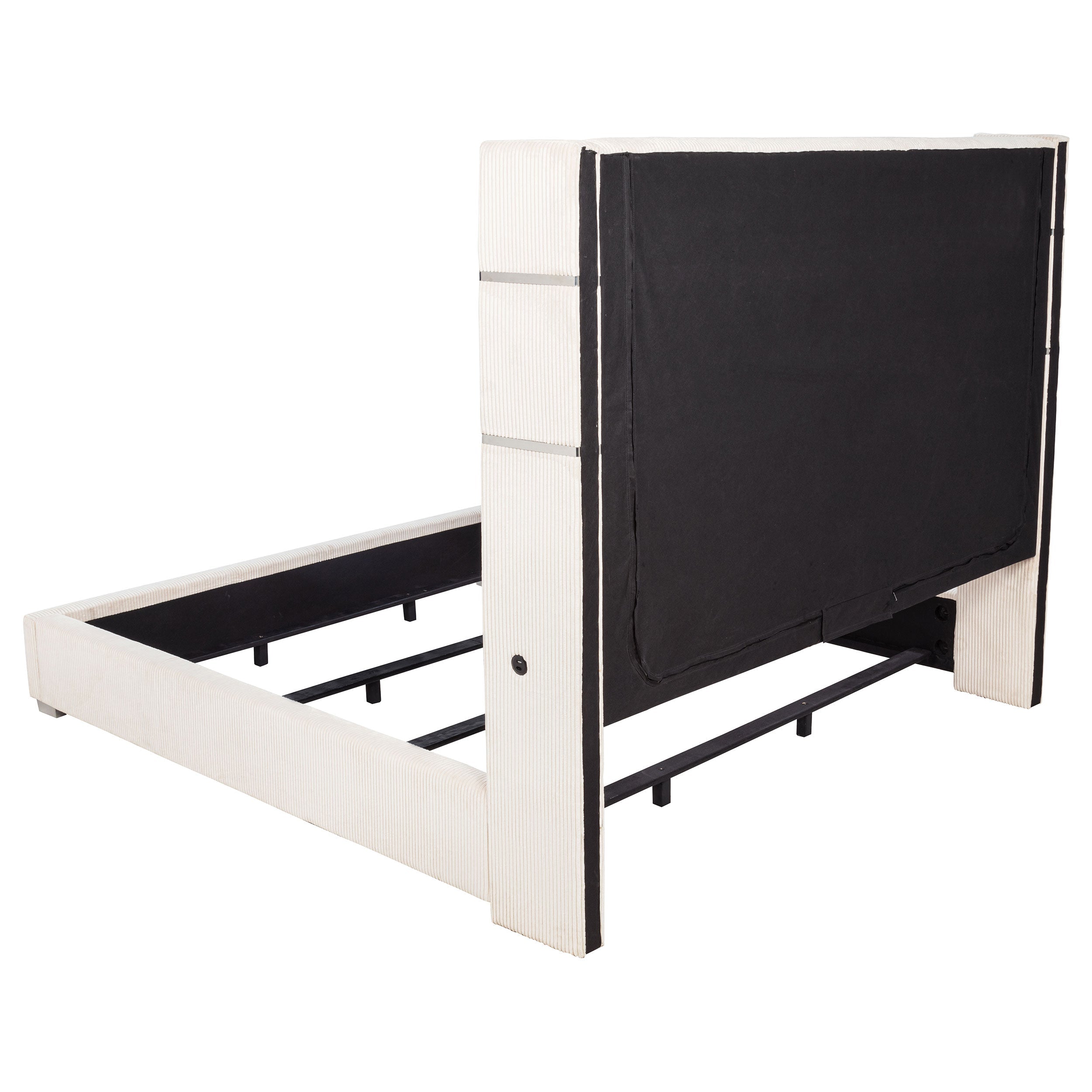 Tisdall Upholstered  Flame Visualizer Bed Black