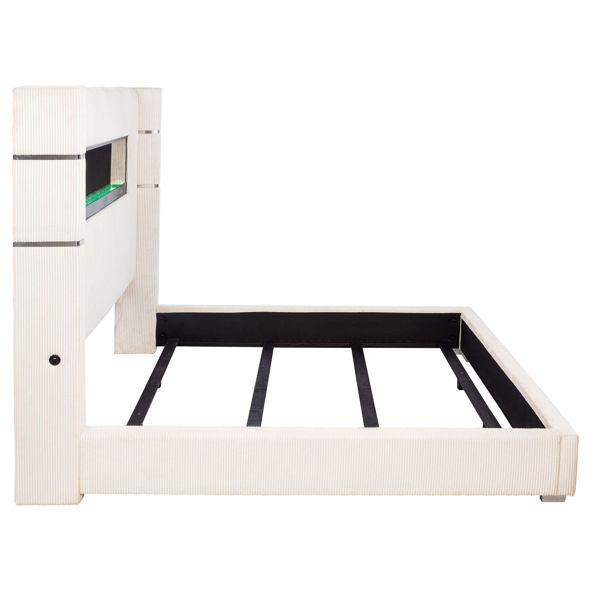 Tisdall Upholstered  Flame Visualizer Bed Black