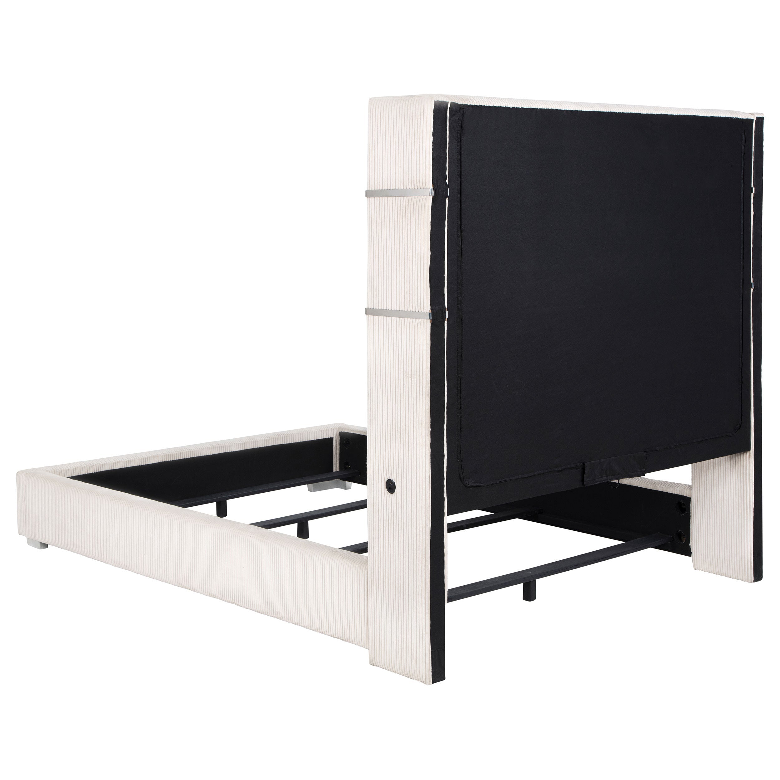 Tisdall Upholstered  Flame Visualizer Bed Black