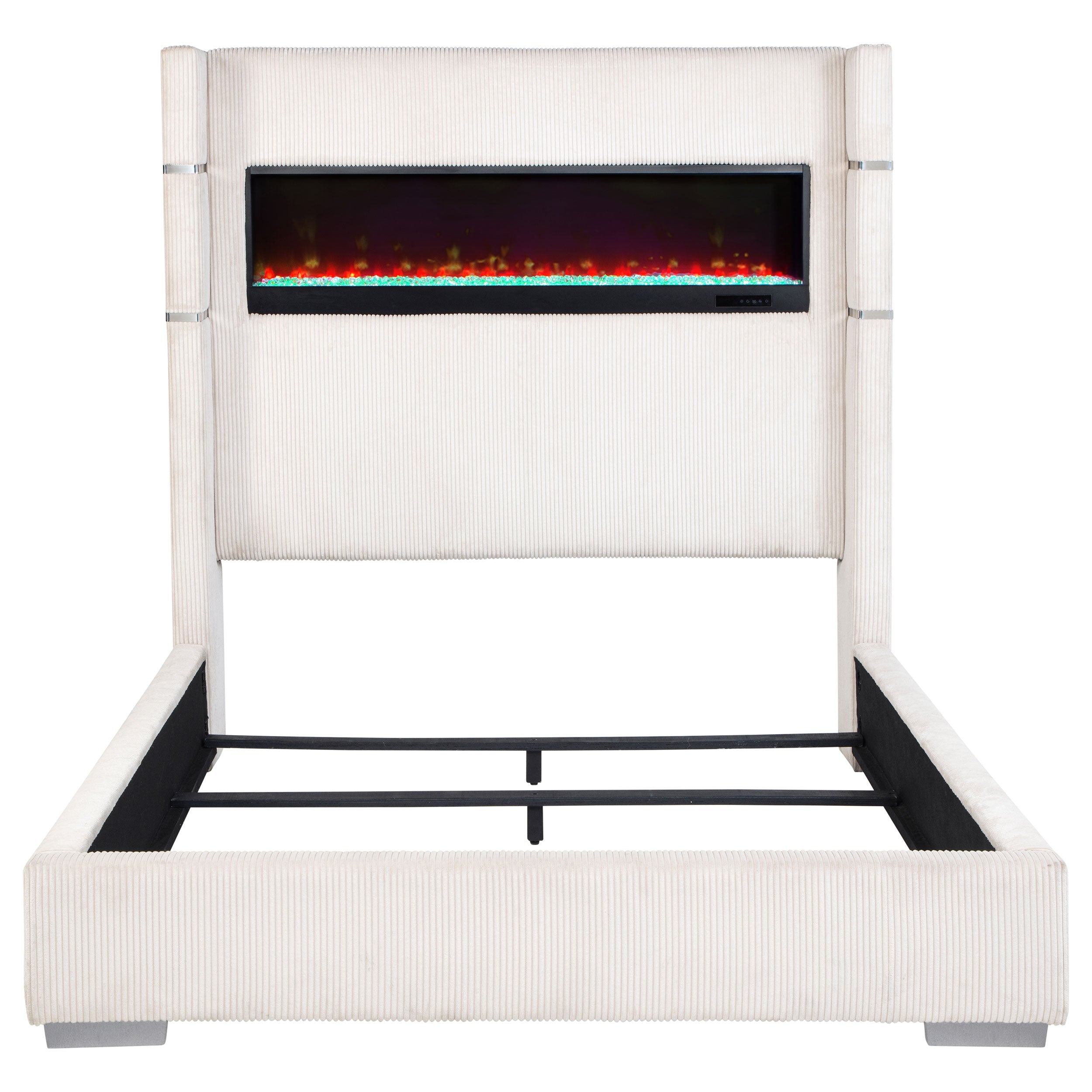 Tisdall Upholstered  Flame Visualizer Bed Black