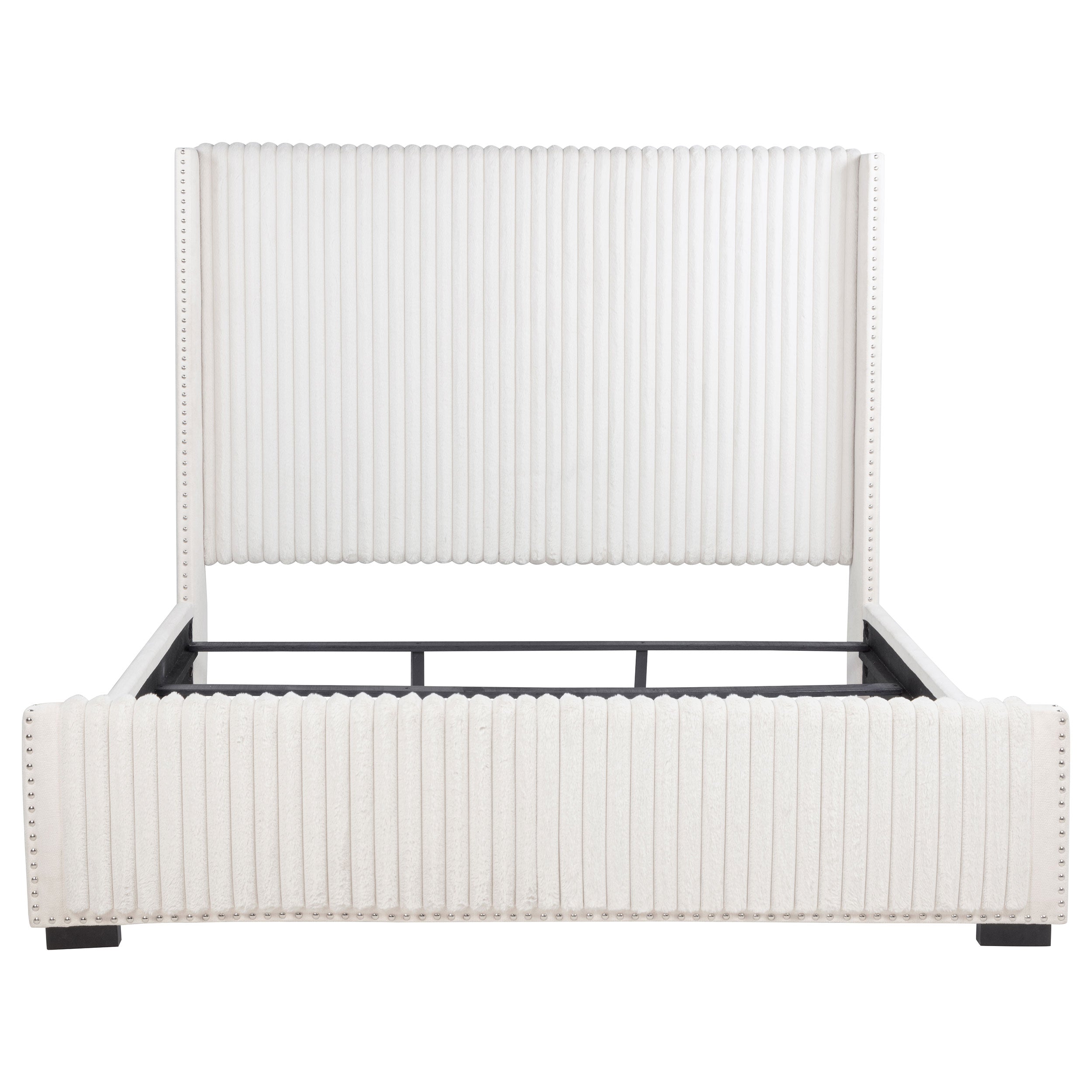 Natasha 65-inch Upholstered  Bed Cream