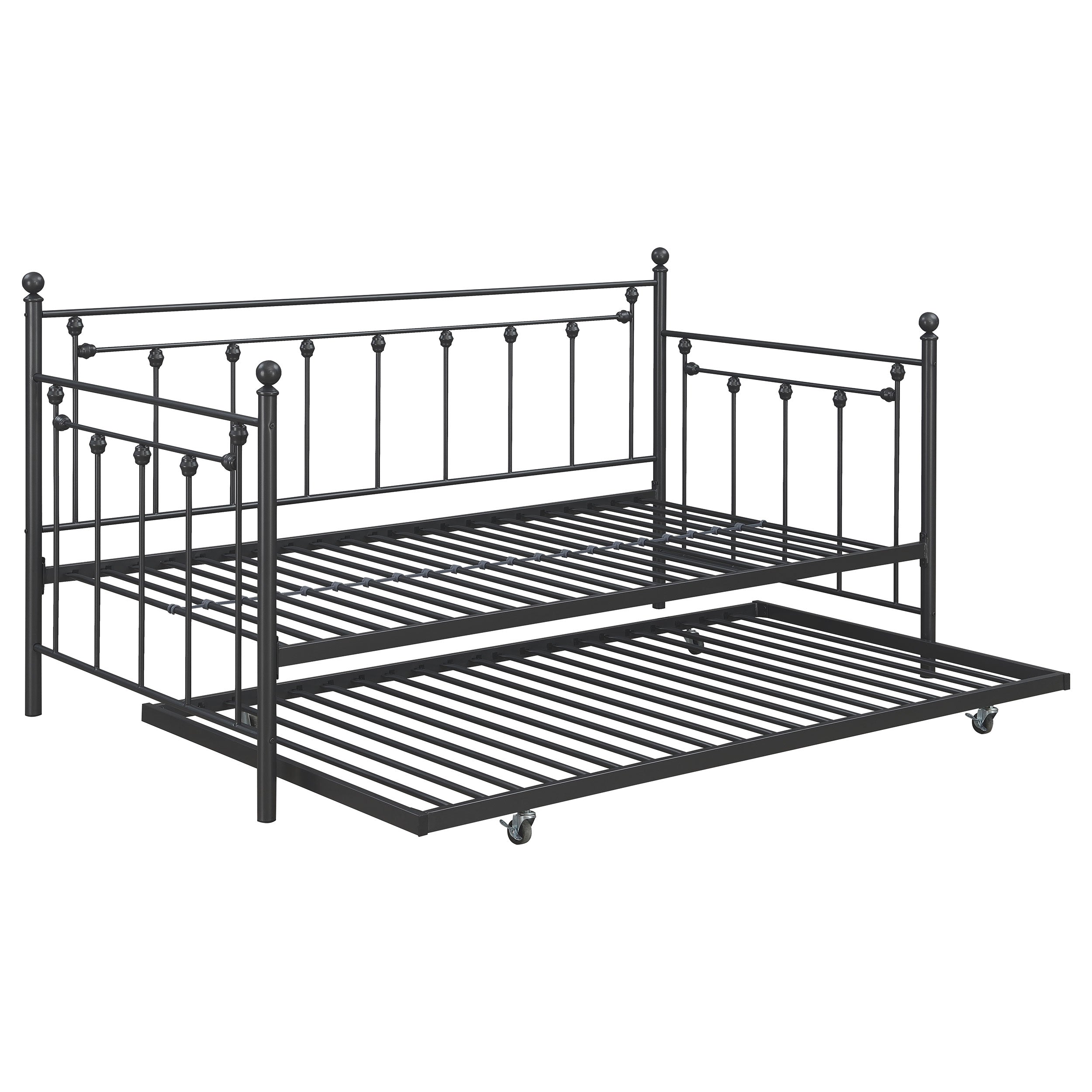 Nocus Metal  Daybed with Trundle Gunmetal