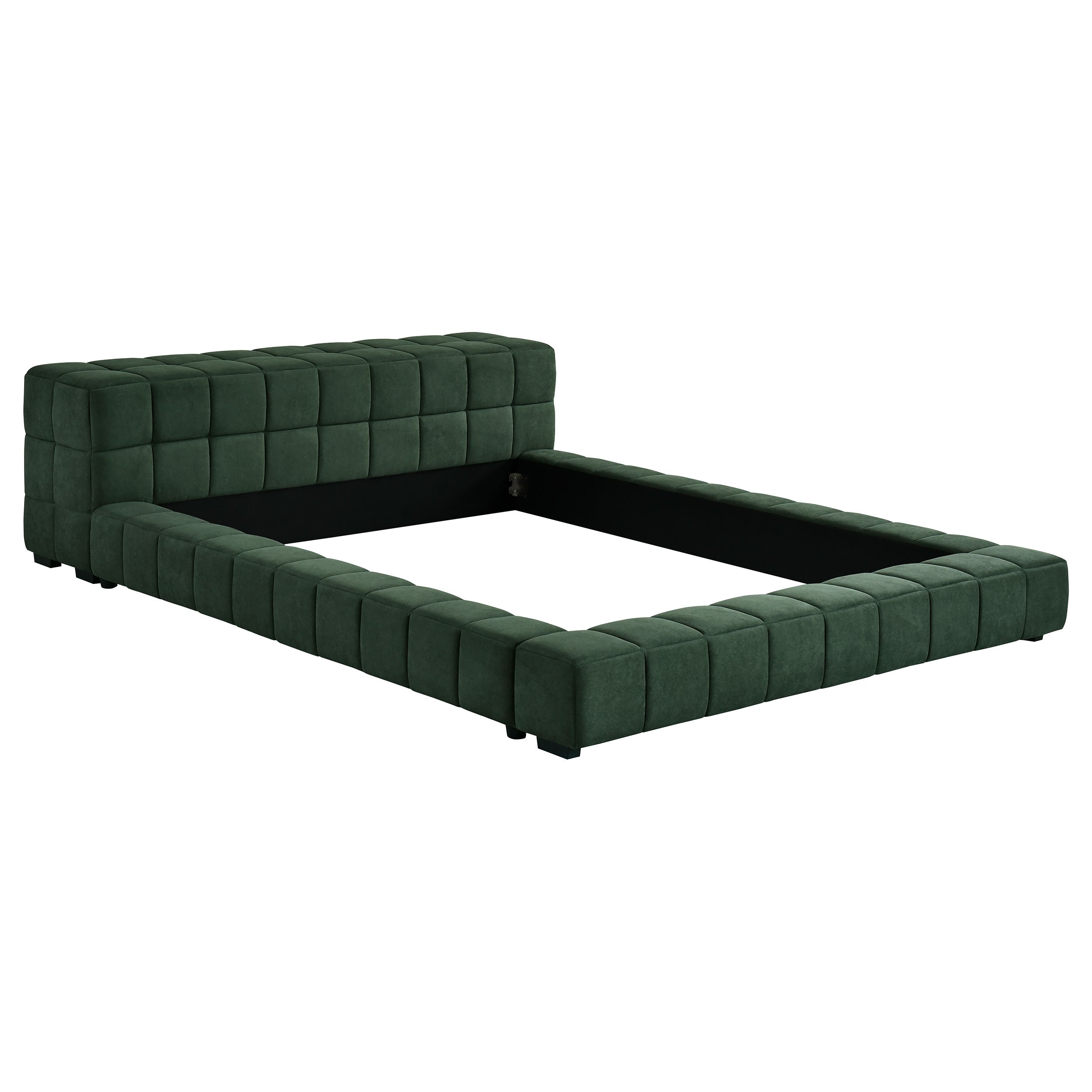 Trinity Upholstered  Platform Bed Green