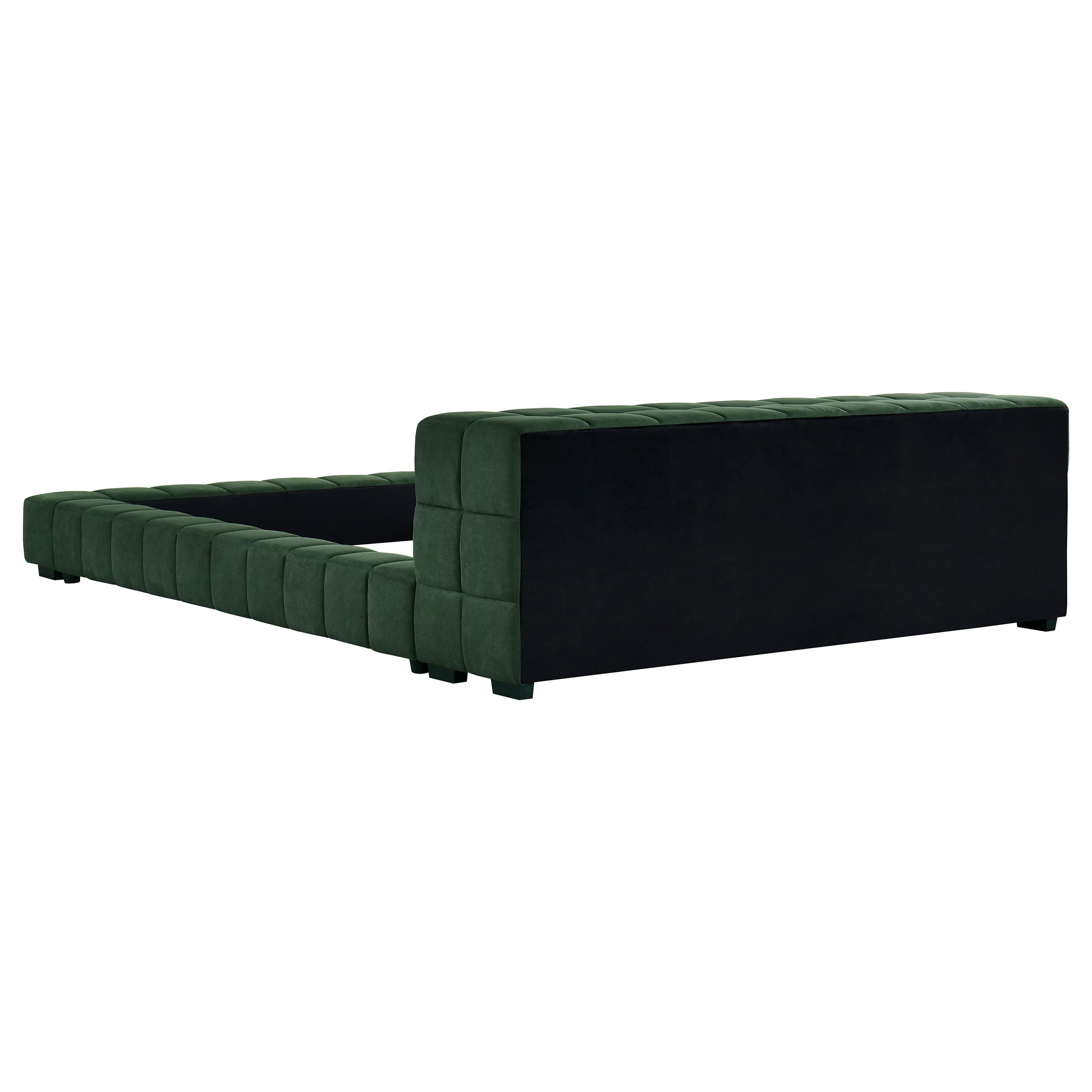 Trinity Upholstered  Platform Bed Green
