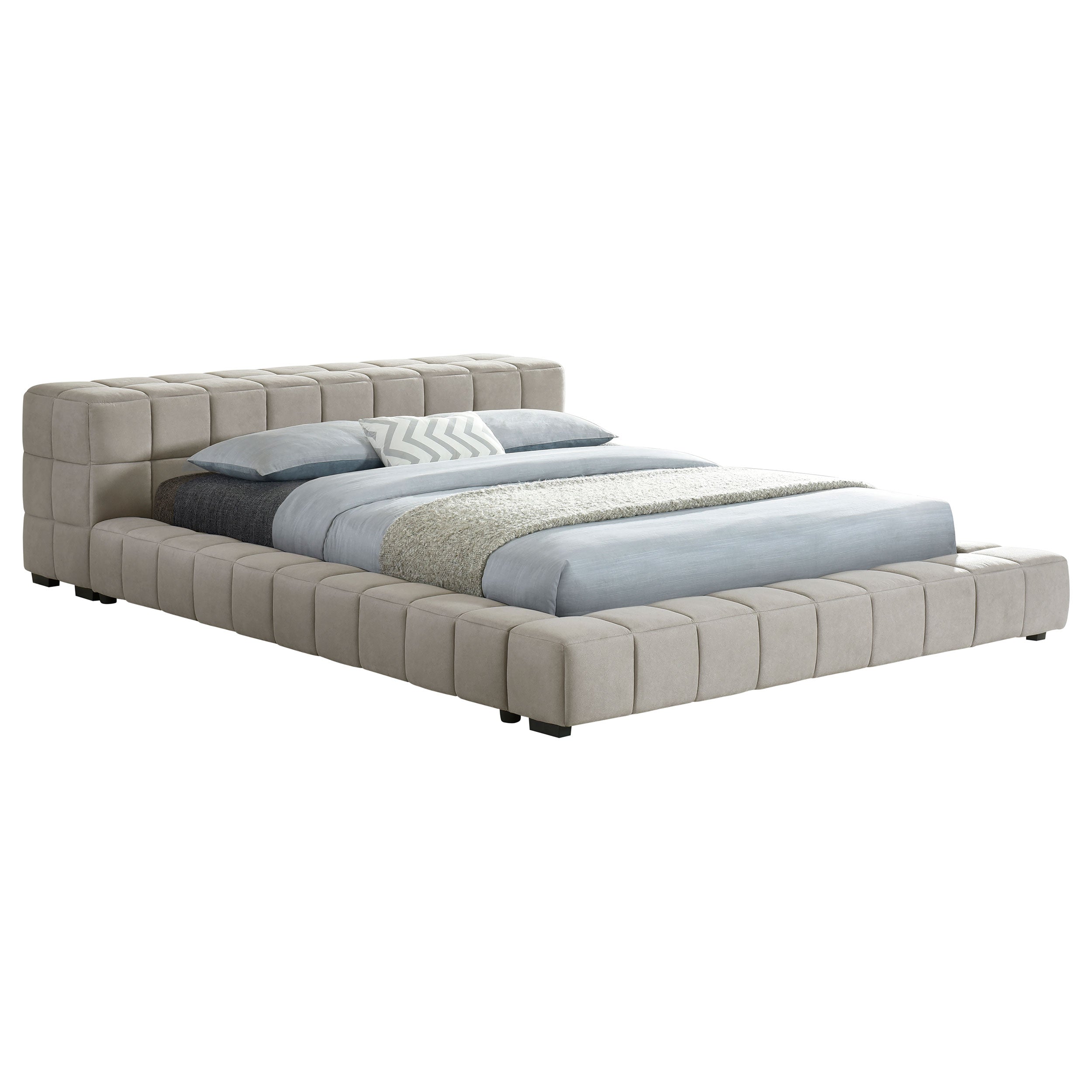 Trinity Upholstered  Platform Bed Green