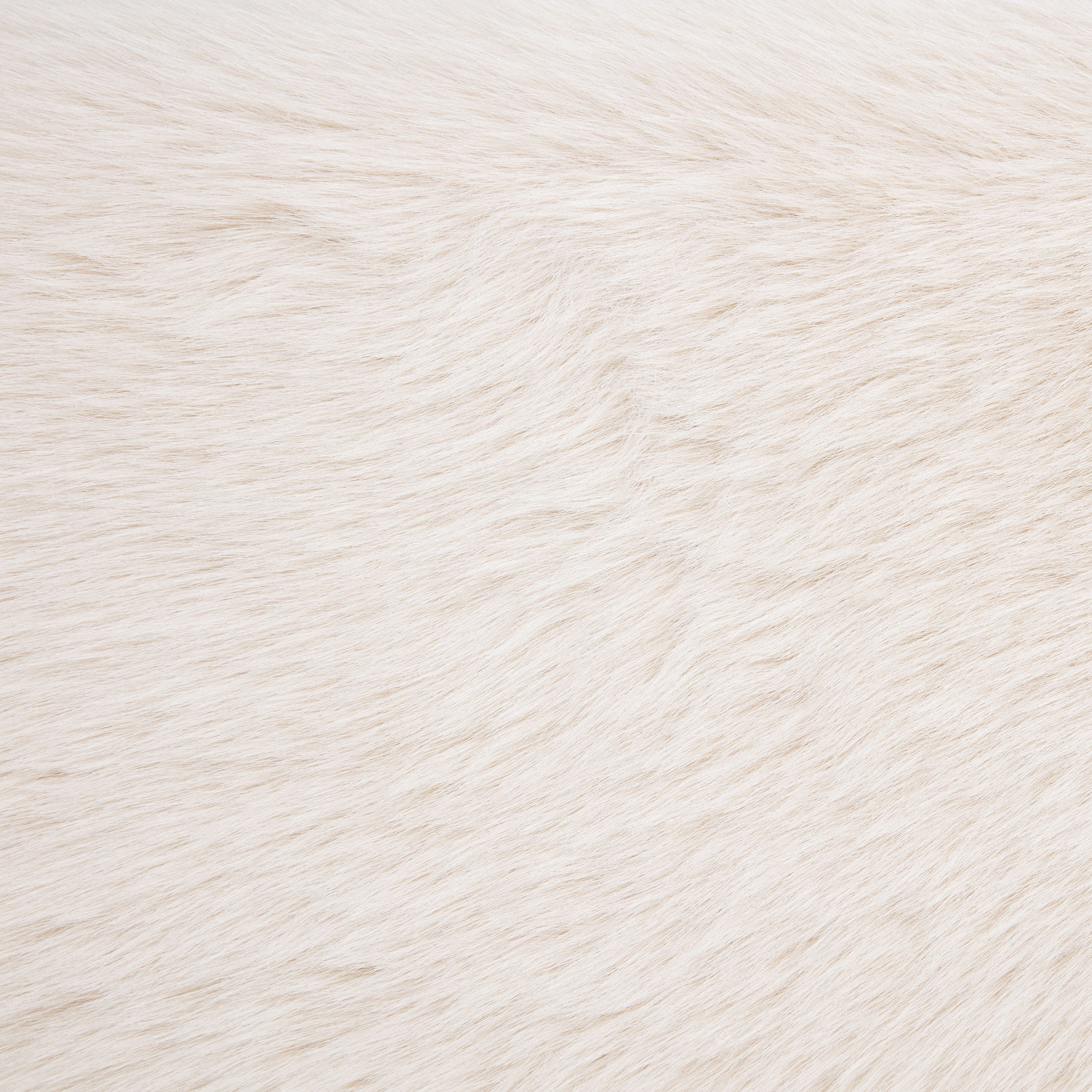 Rebecca Faux Fur Upholstered Bed Cream