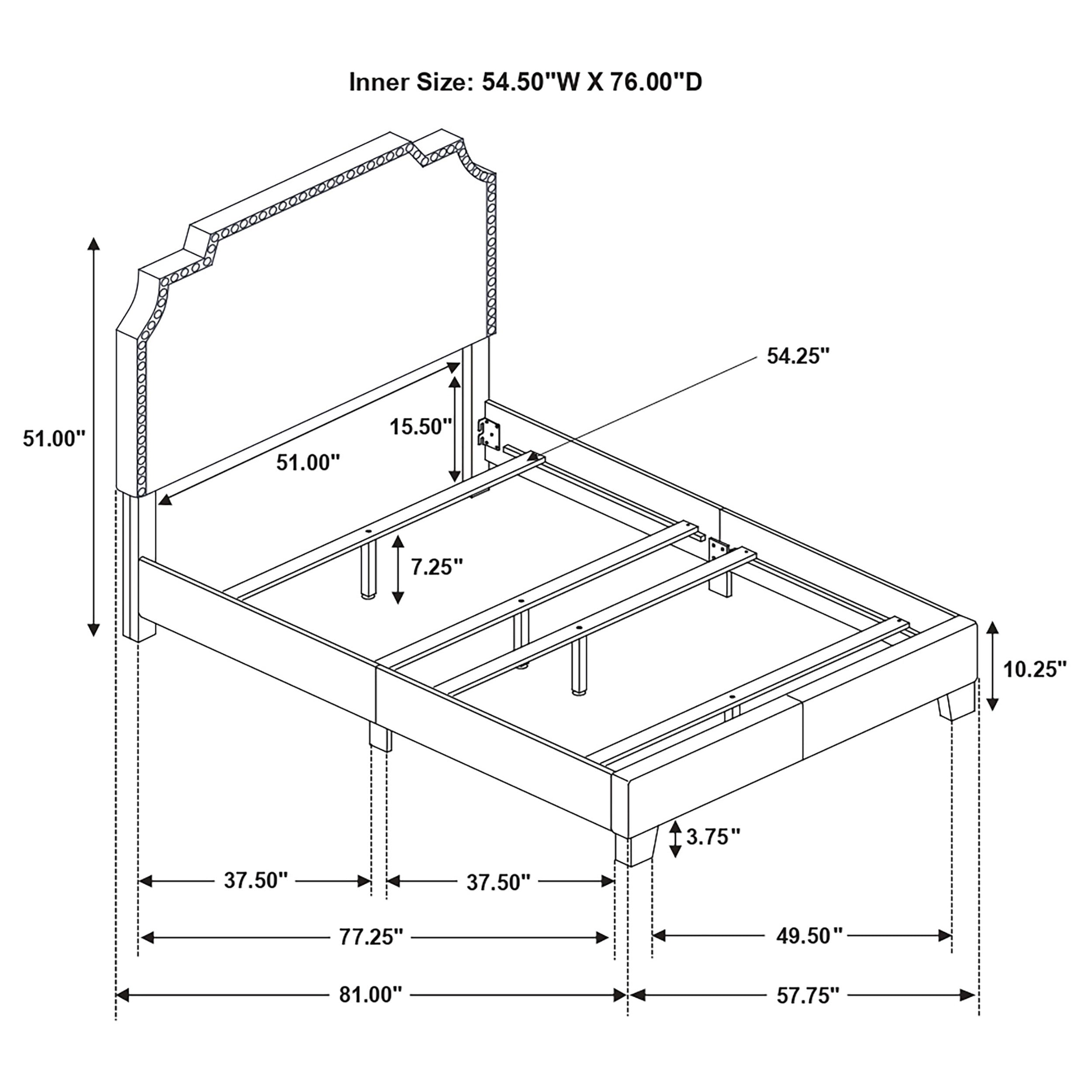 Tamarac Upholstered Panel Bed Beige