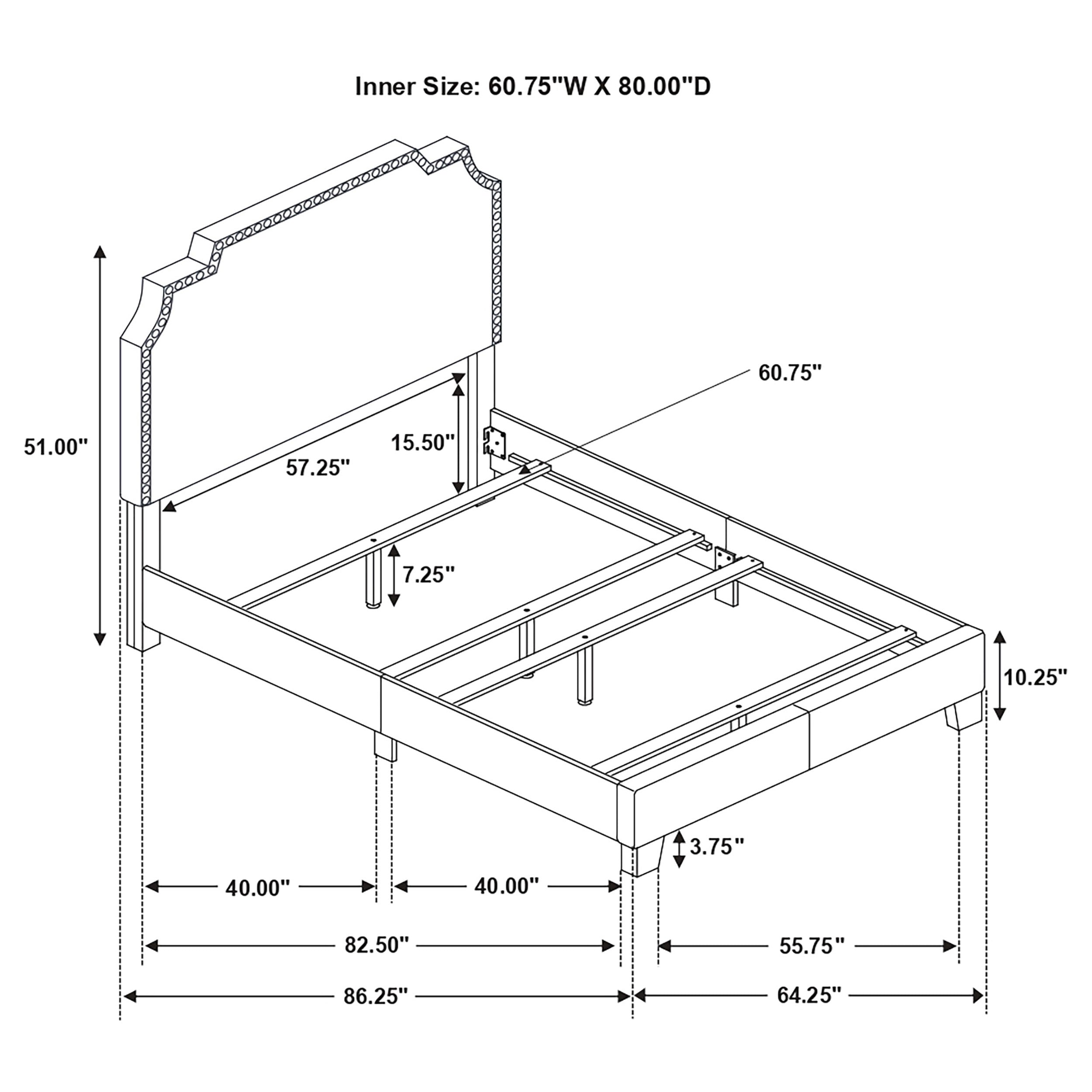 Tamarac Upholstered Panel Bed Beige