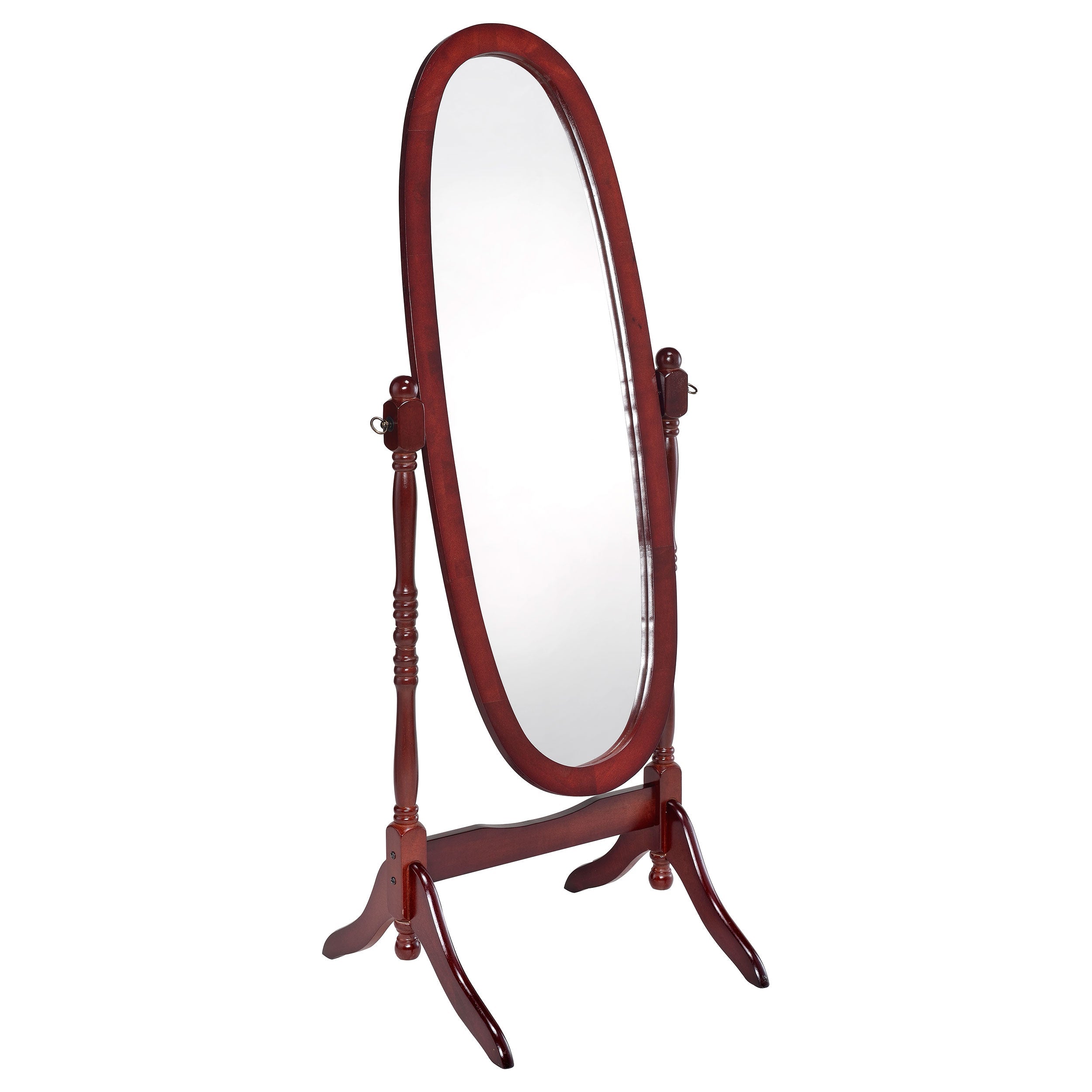 Foyet Wood Adjustable  Length Cheval Mirror Black