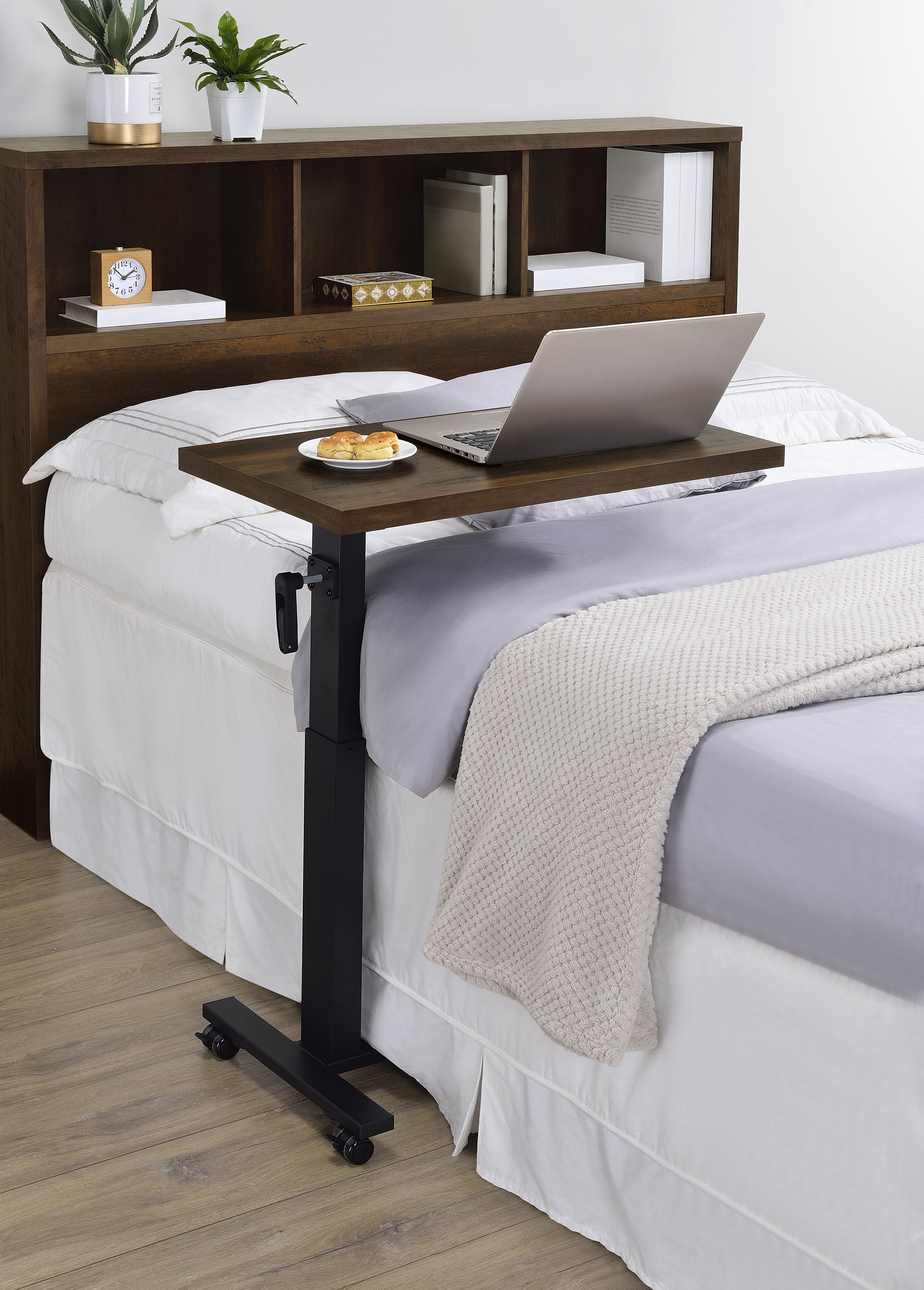 Westpark Height Adjustable Mobile Bedroom C-Table Black
