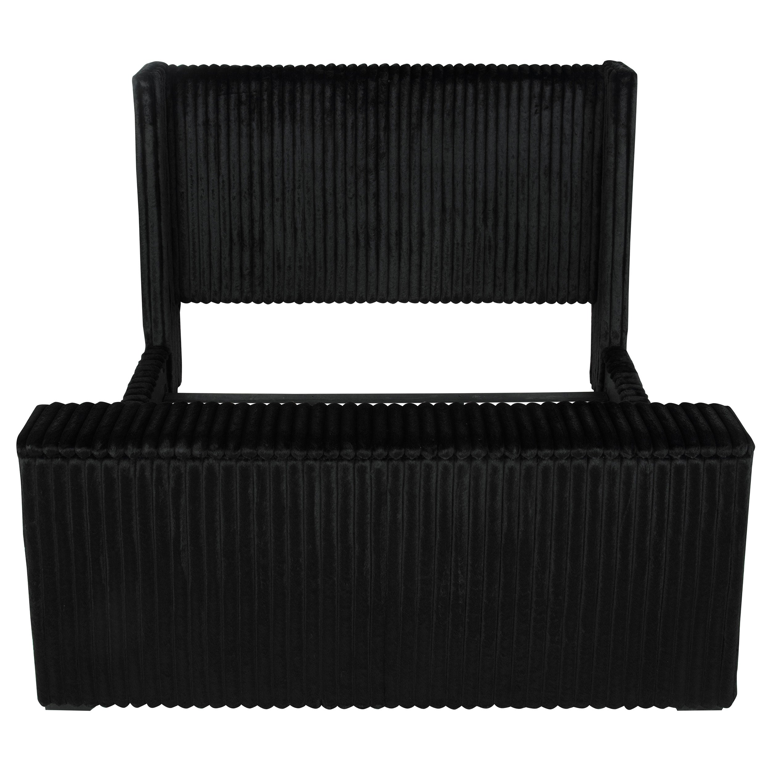 Centergrove Upholstered Queen Wingback TV Bed Black