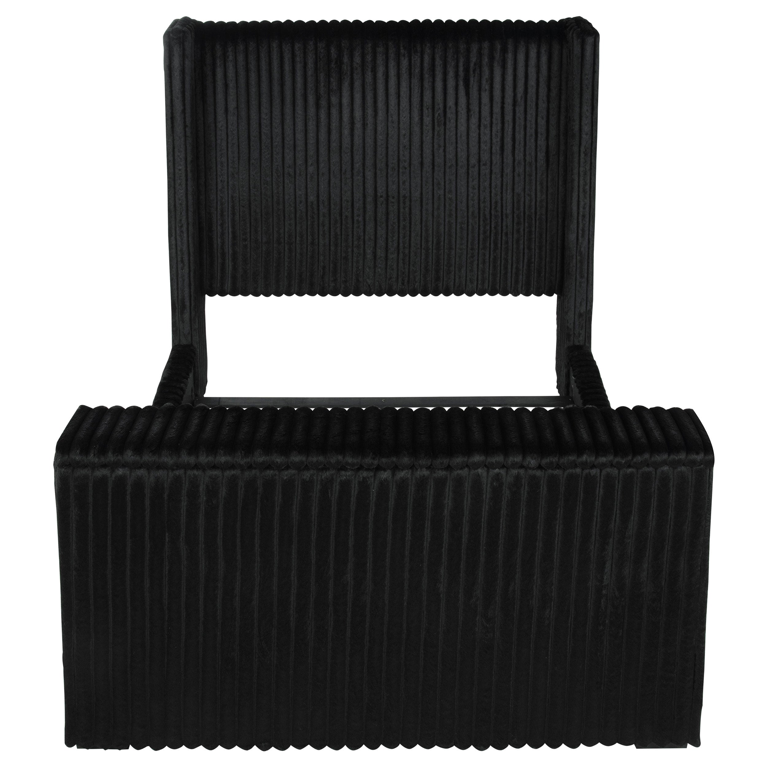 Centergrove Upholstered Queen Wingback TV Bed Black