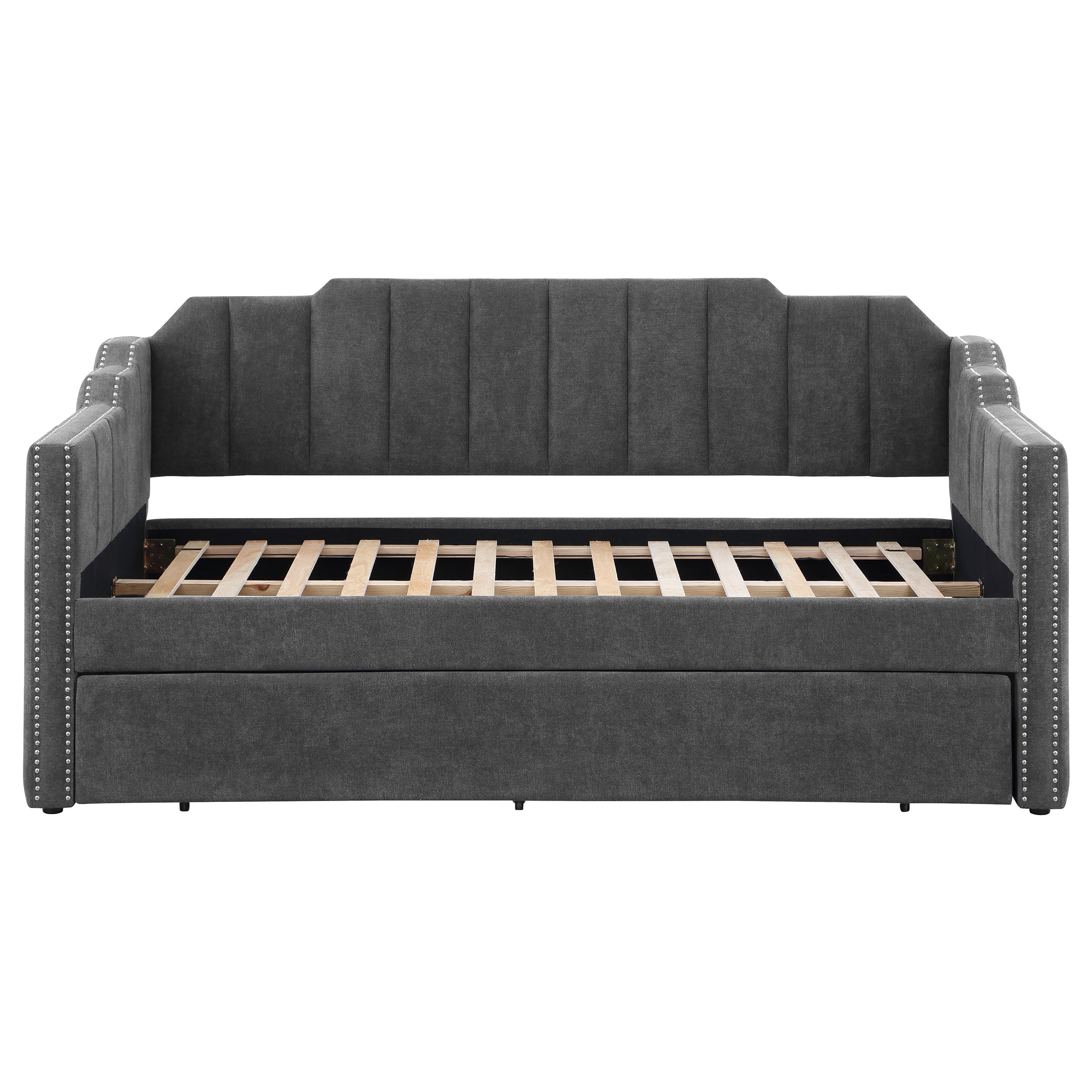 Kingston Upholstered  Daybed with Trundle Charcoal