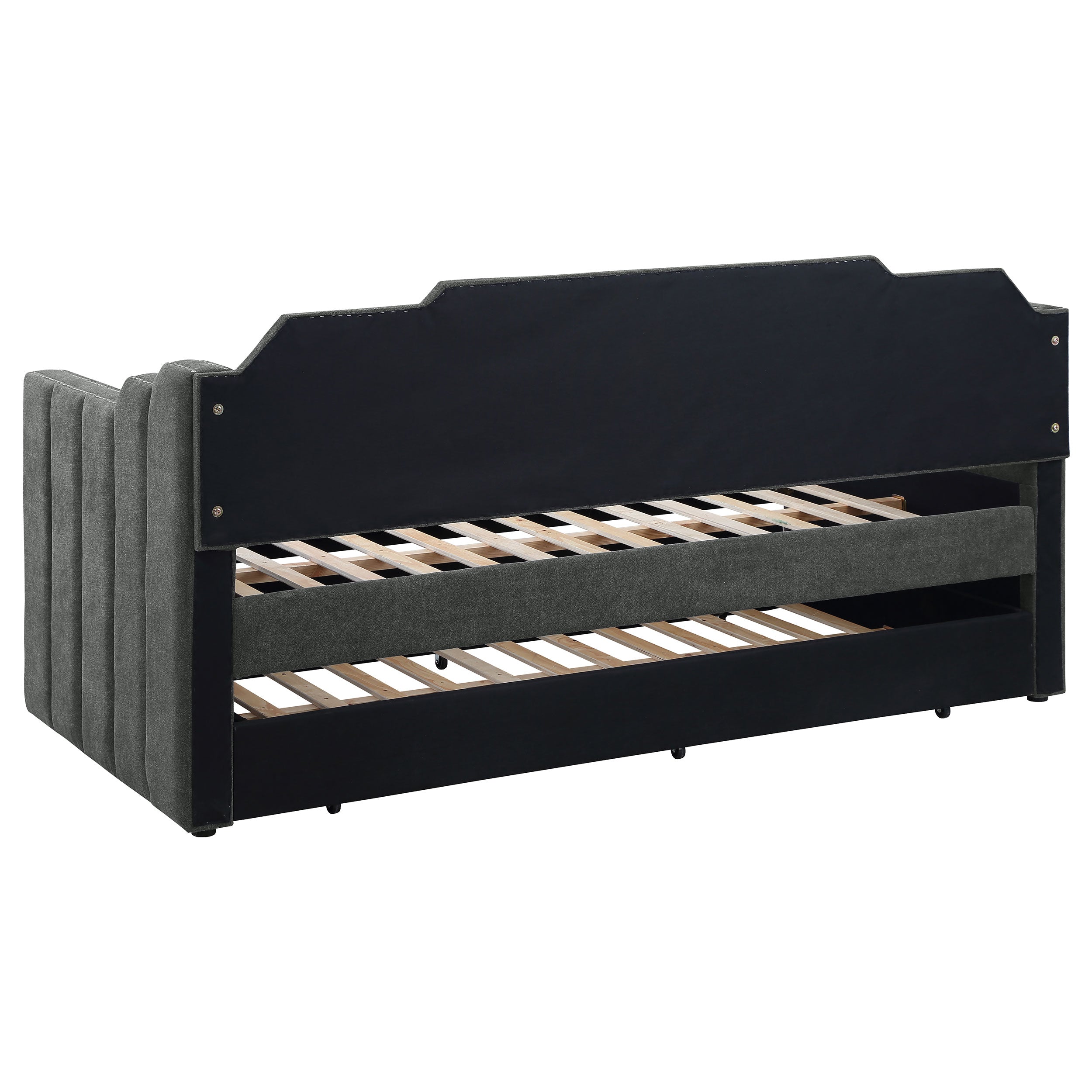 Kingston Upholstered  Daybed with Trundle Charcoal