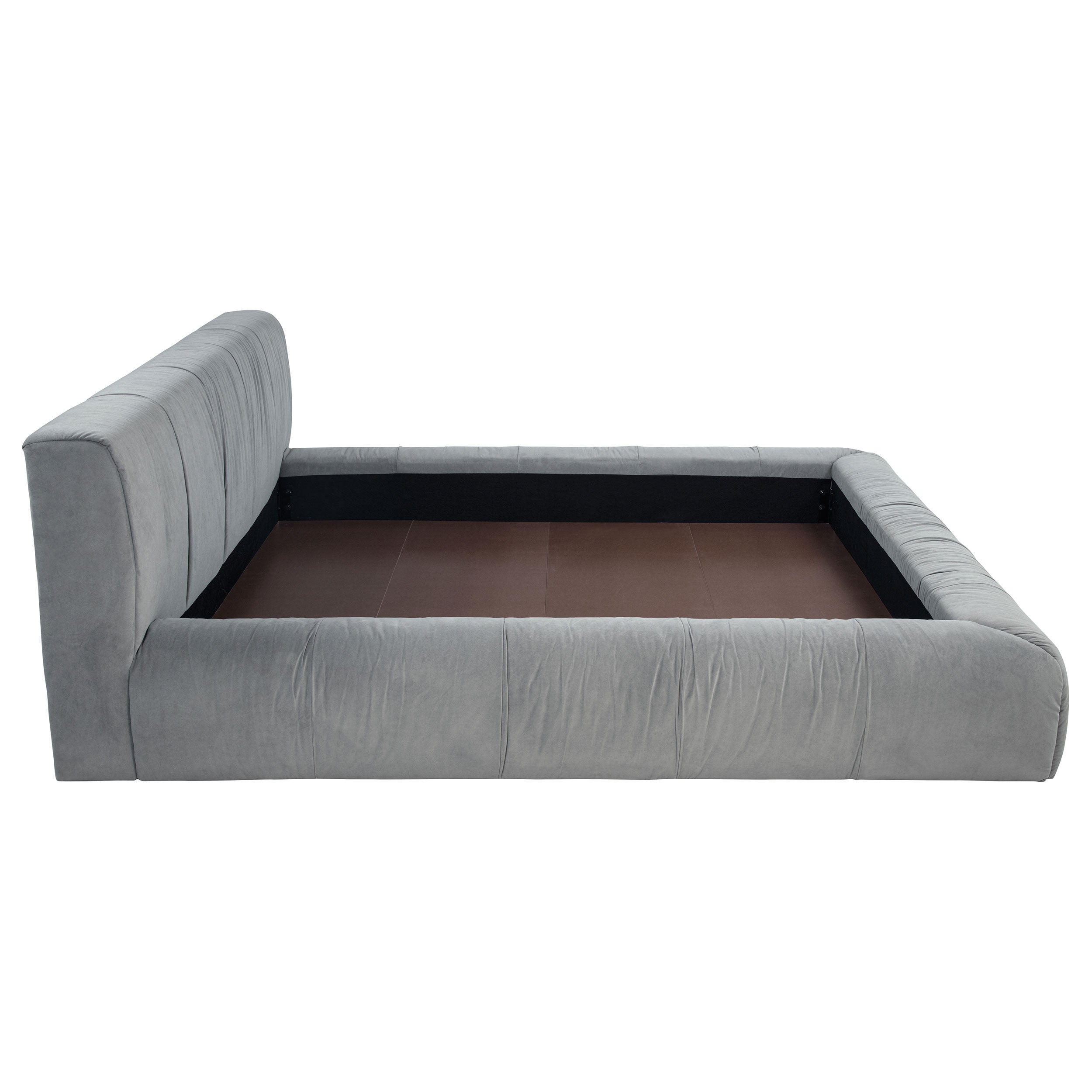 Wilshire Upholstered Platform Bed Grey