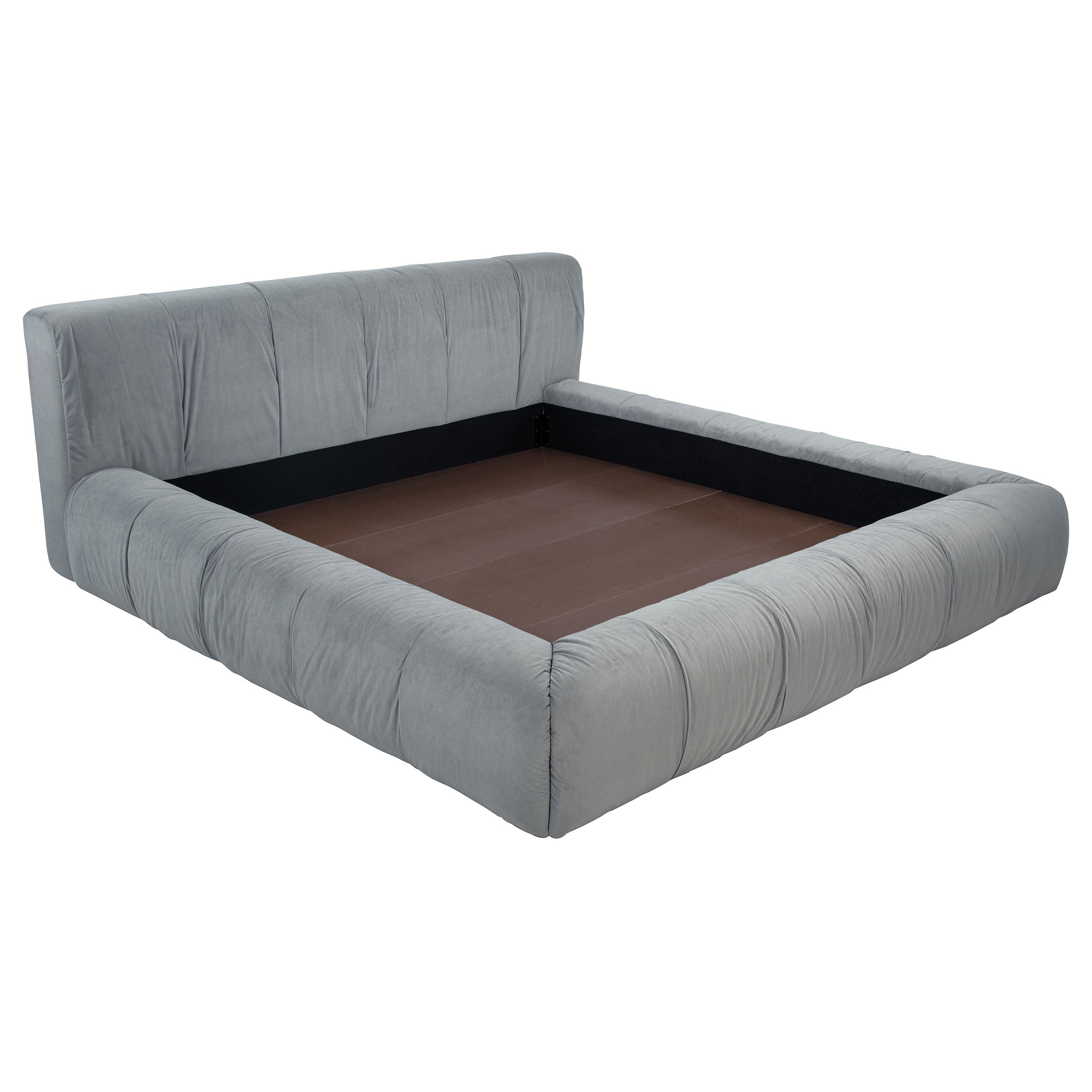 Wilshire Upholstered Platform Bed Grey