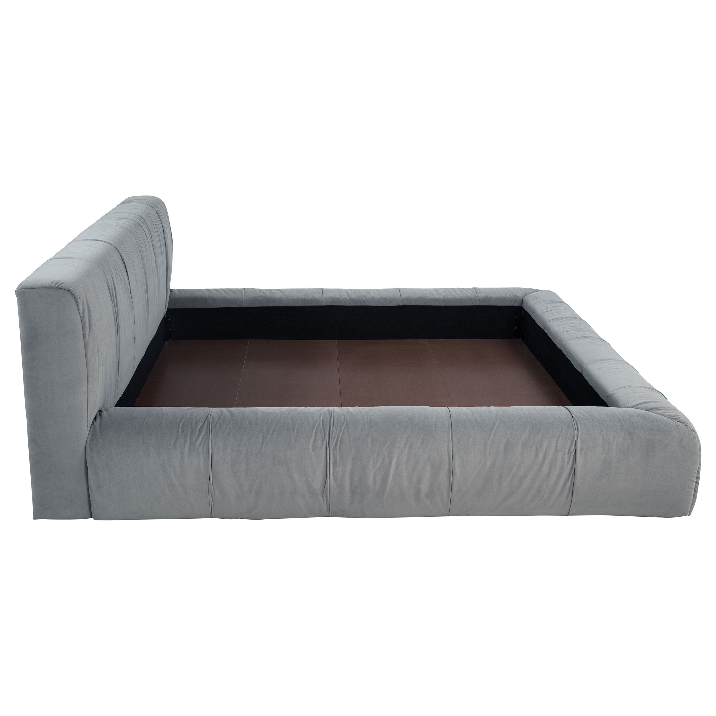 Wilshire Upholstered Platform Bed Grey