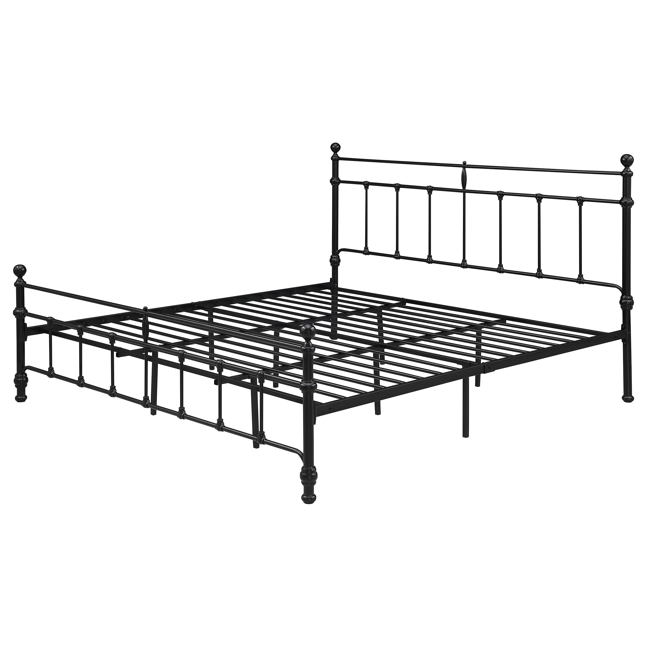 Novak 48-inch Metal  Open Frame Bed Matte Black