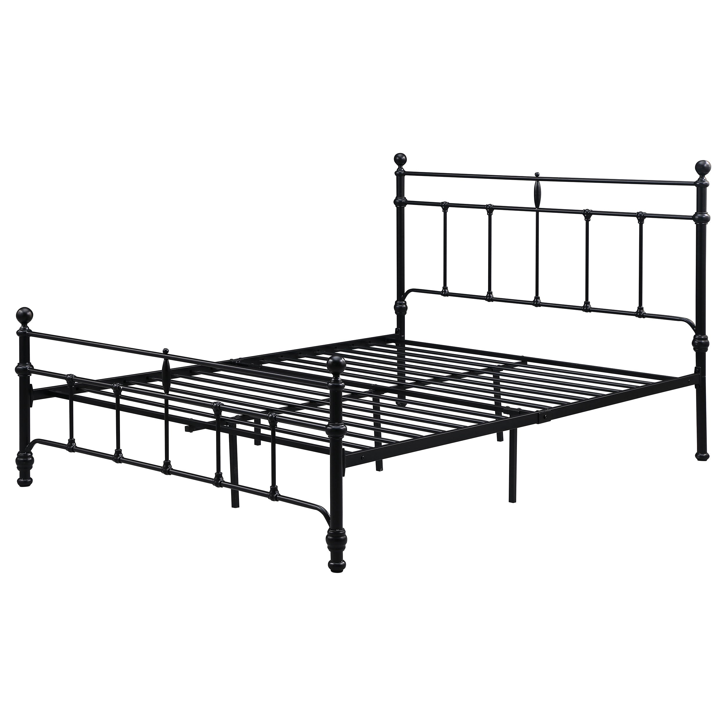 Novak 48-inch Metal  Open Frame Bed Matte Black