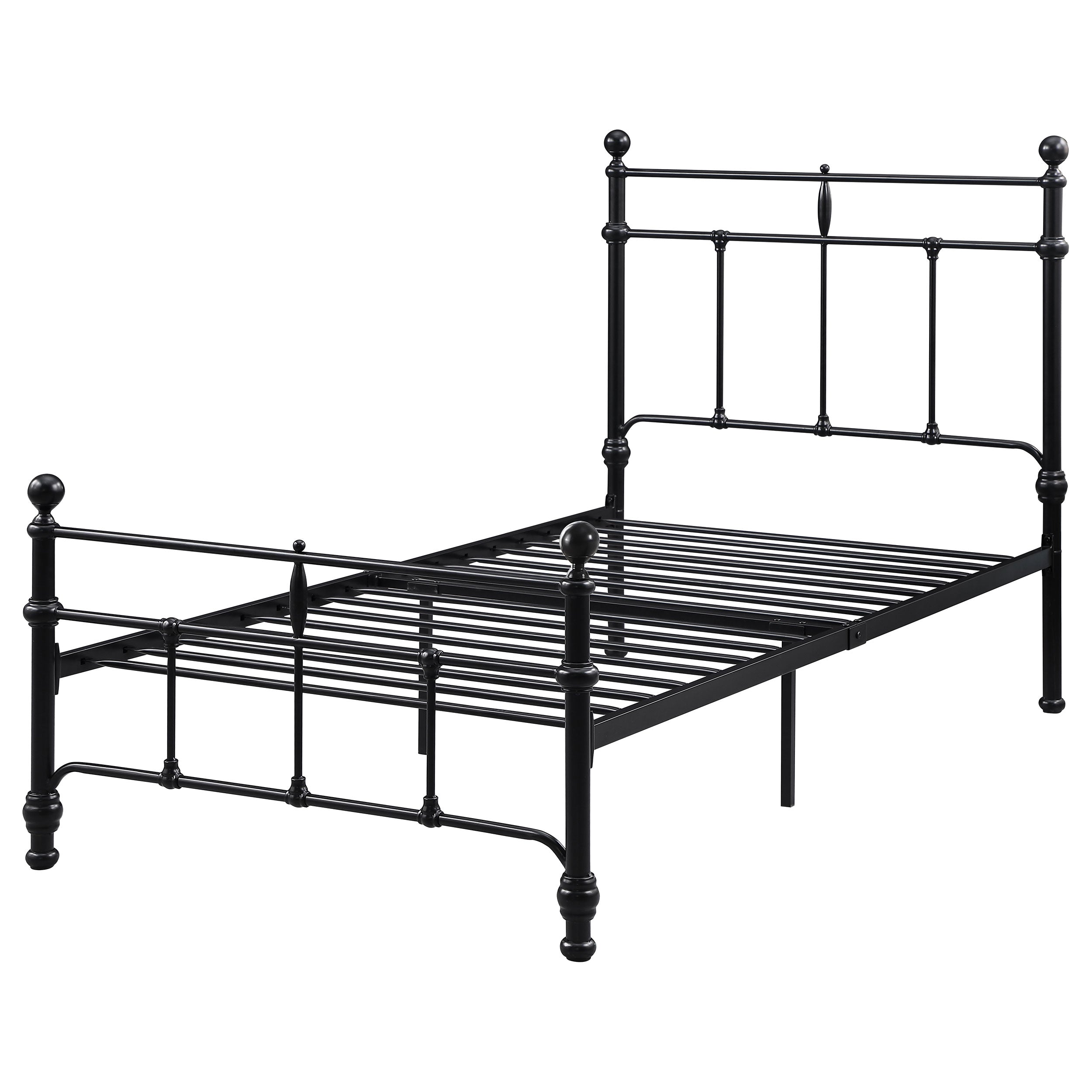 Novak 48-inch Metal  Open Frame Bed Matte Black