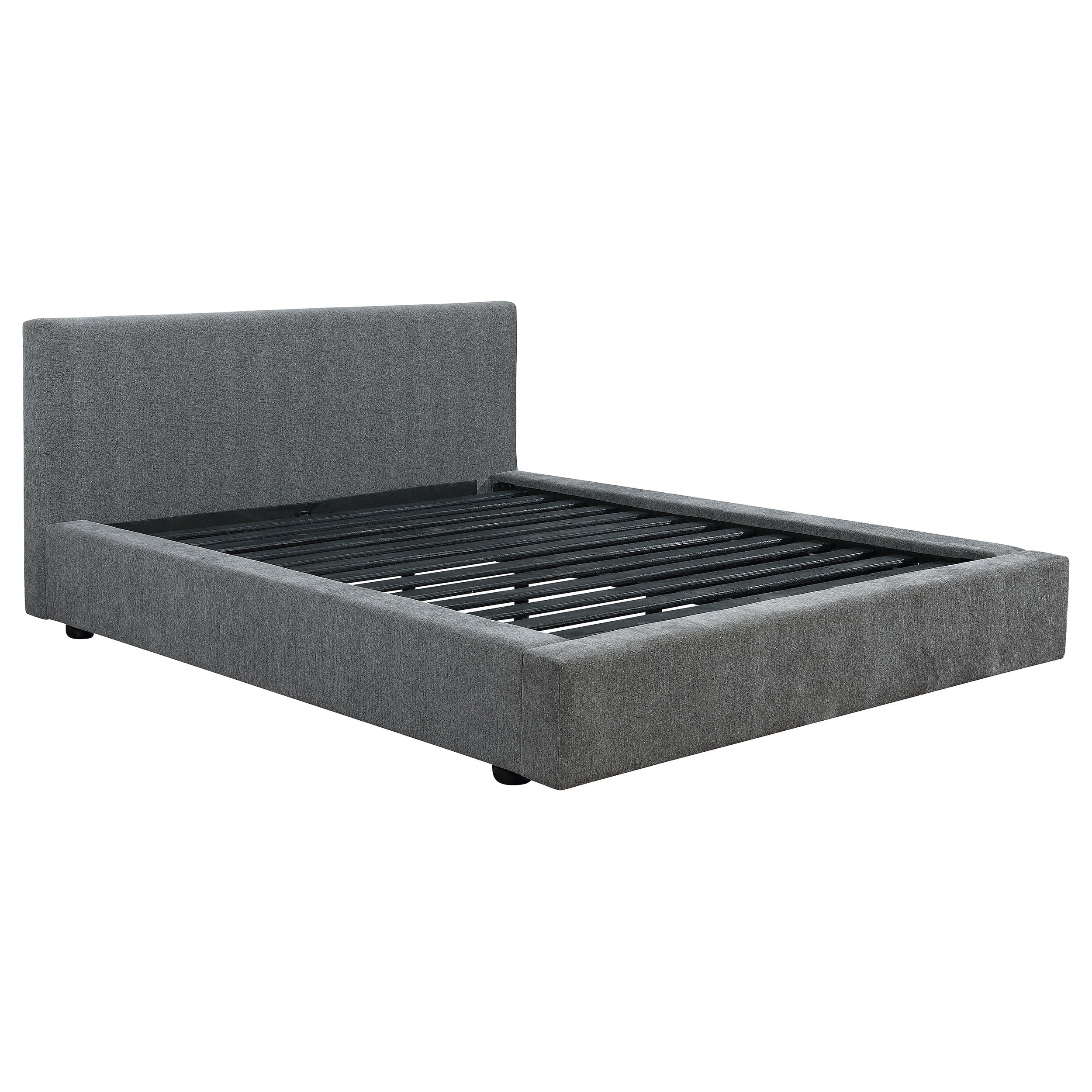 Gregory Upholstered Panel Bed Graphite