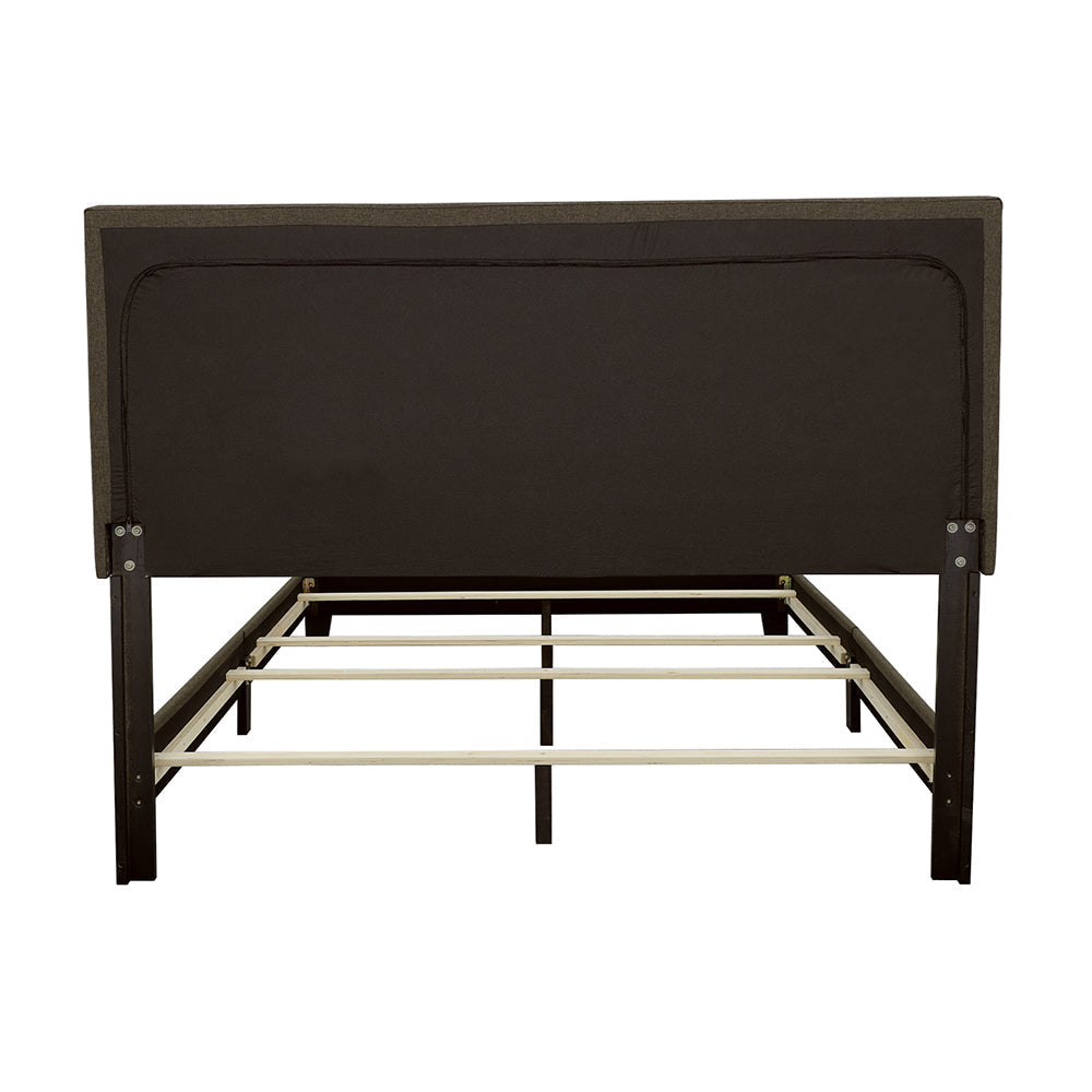 Boyd Upholstered Bed Frame with Nailhead Trim Charcoal