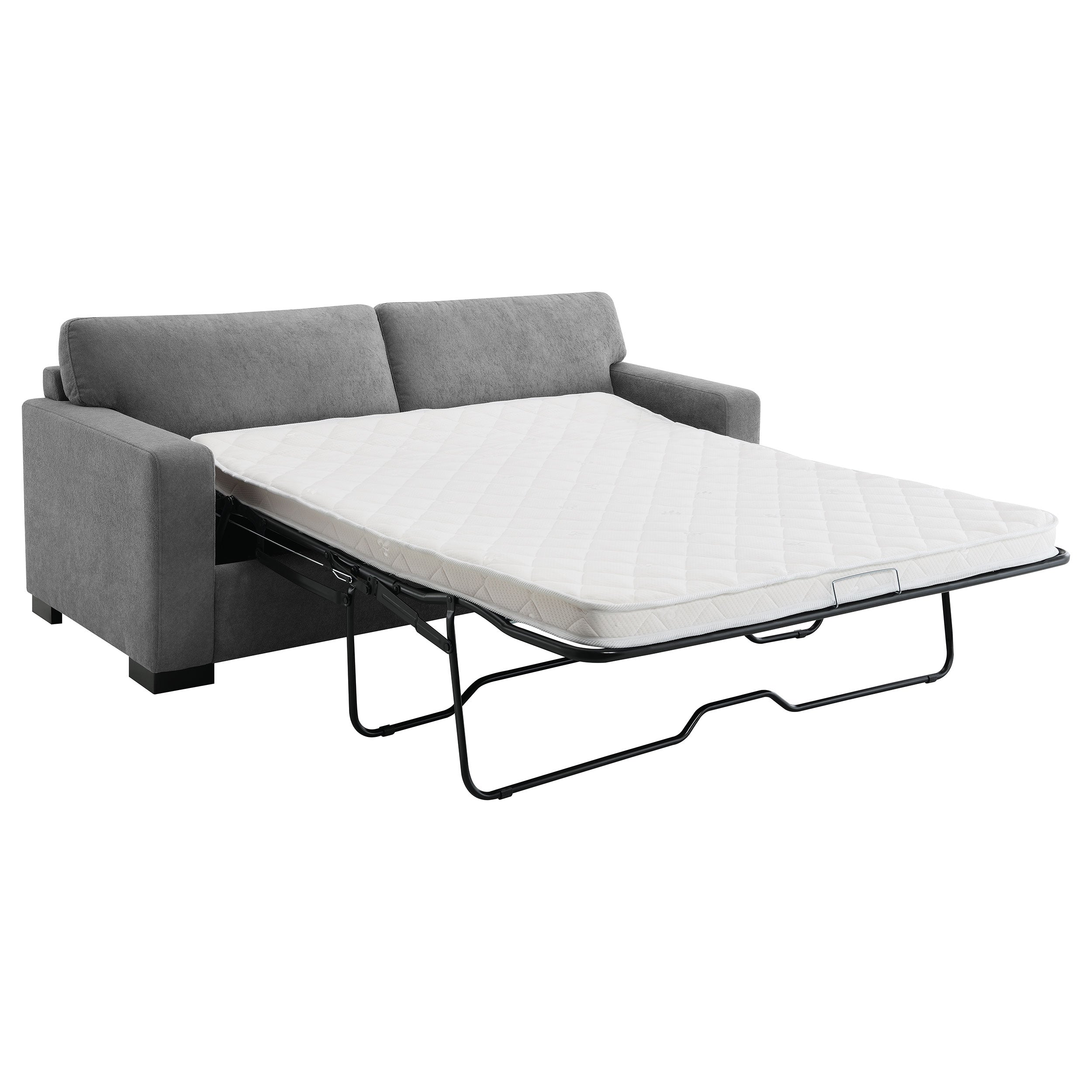 Simpson Upholstered Sofa Sleeper with  Mattress Grey